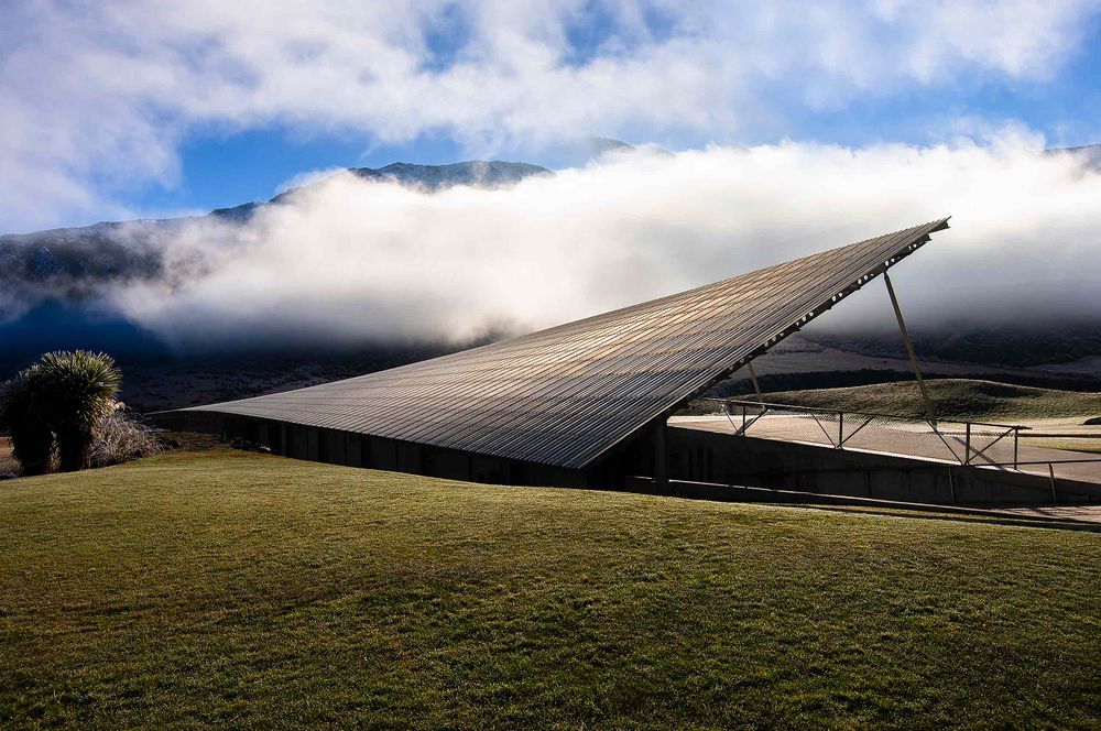 solar panels at winery in new zealand