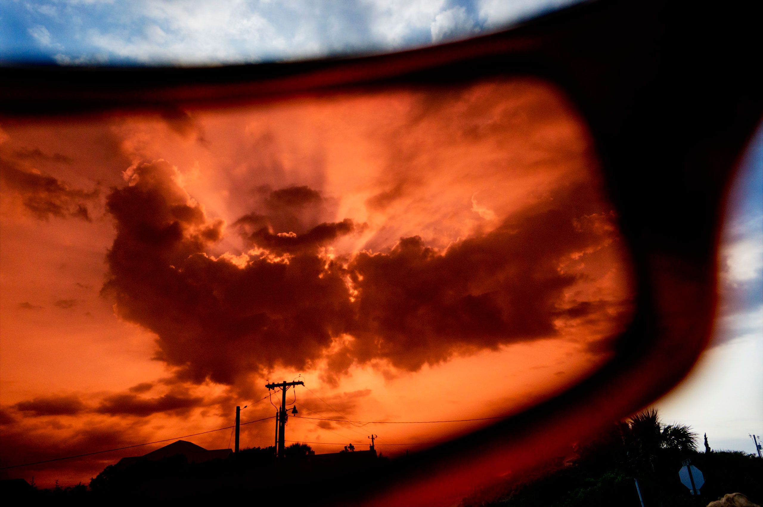 Santa Rosa Beach Florida sunglasses and clouds