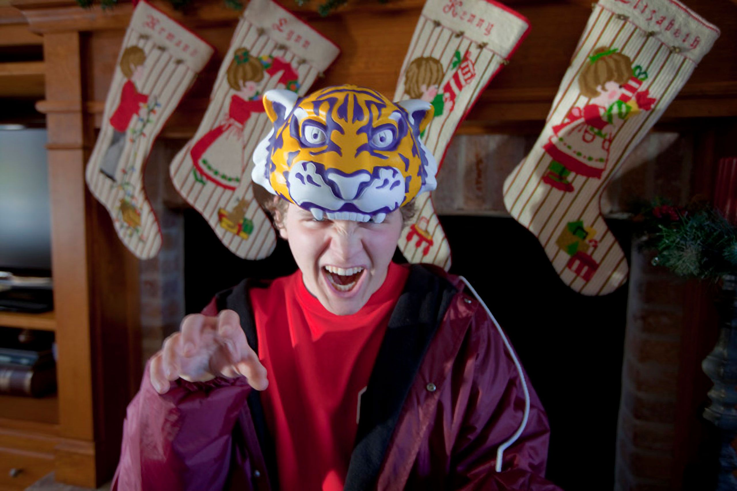 LSU Tigers hat at christmas 