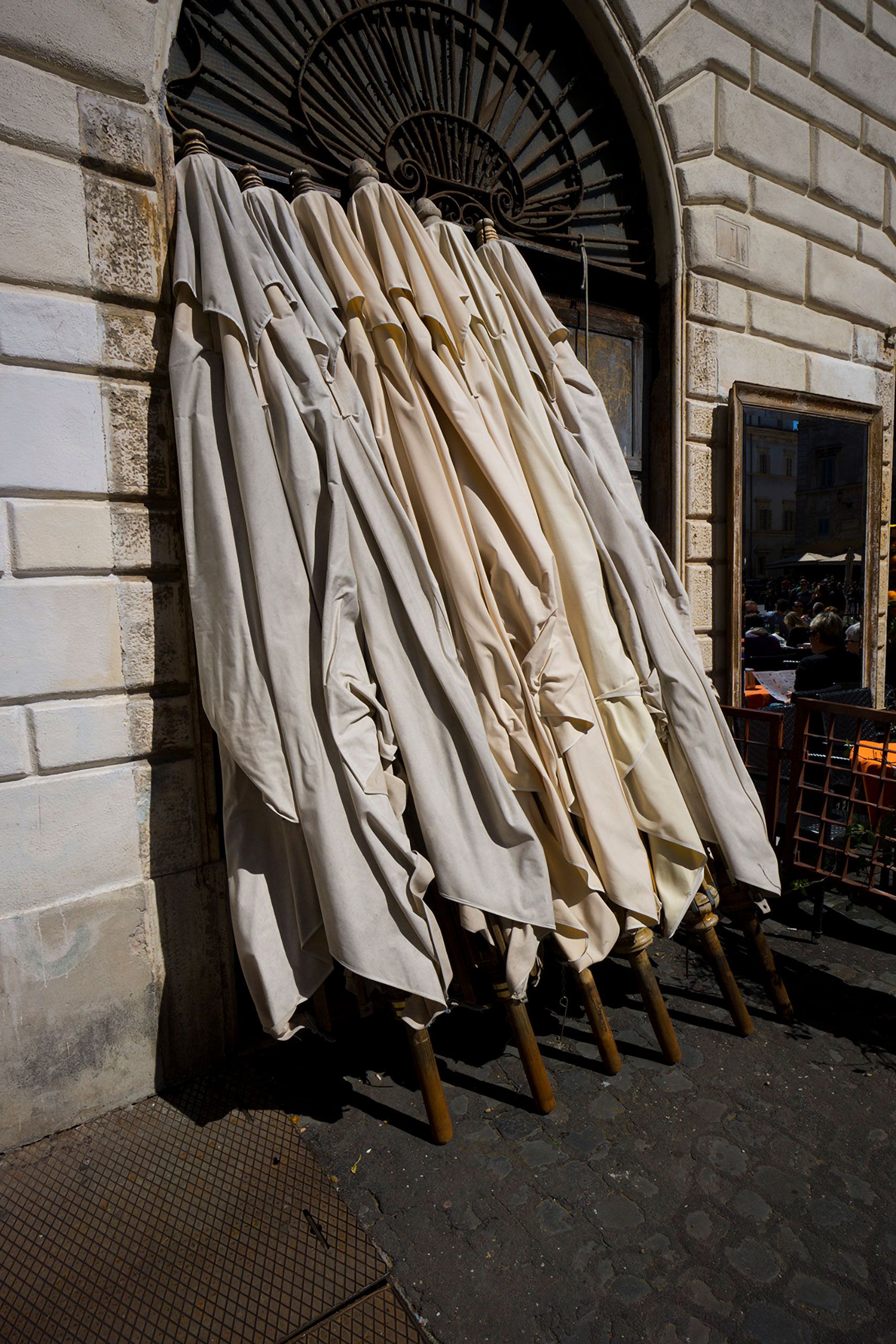Cafe umbrellas in Rome