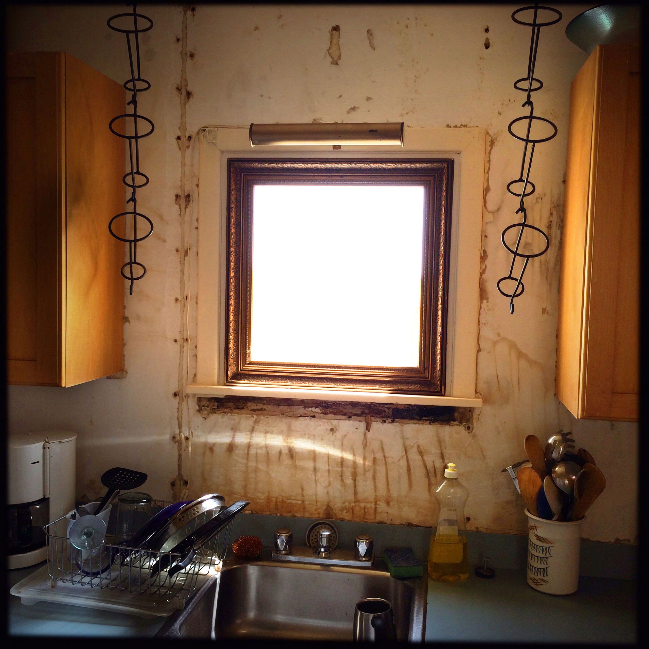 kitchen window dave walter's kitchen causeway at night Magdalen Islands Îles de la Madeleine Quebec Canada  Harve Aubert