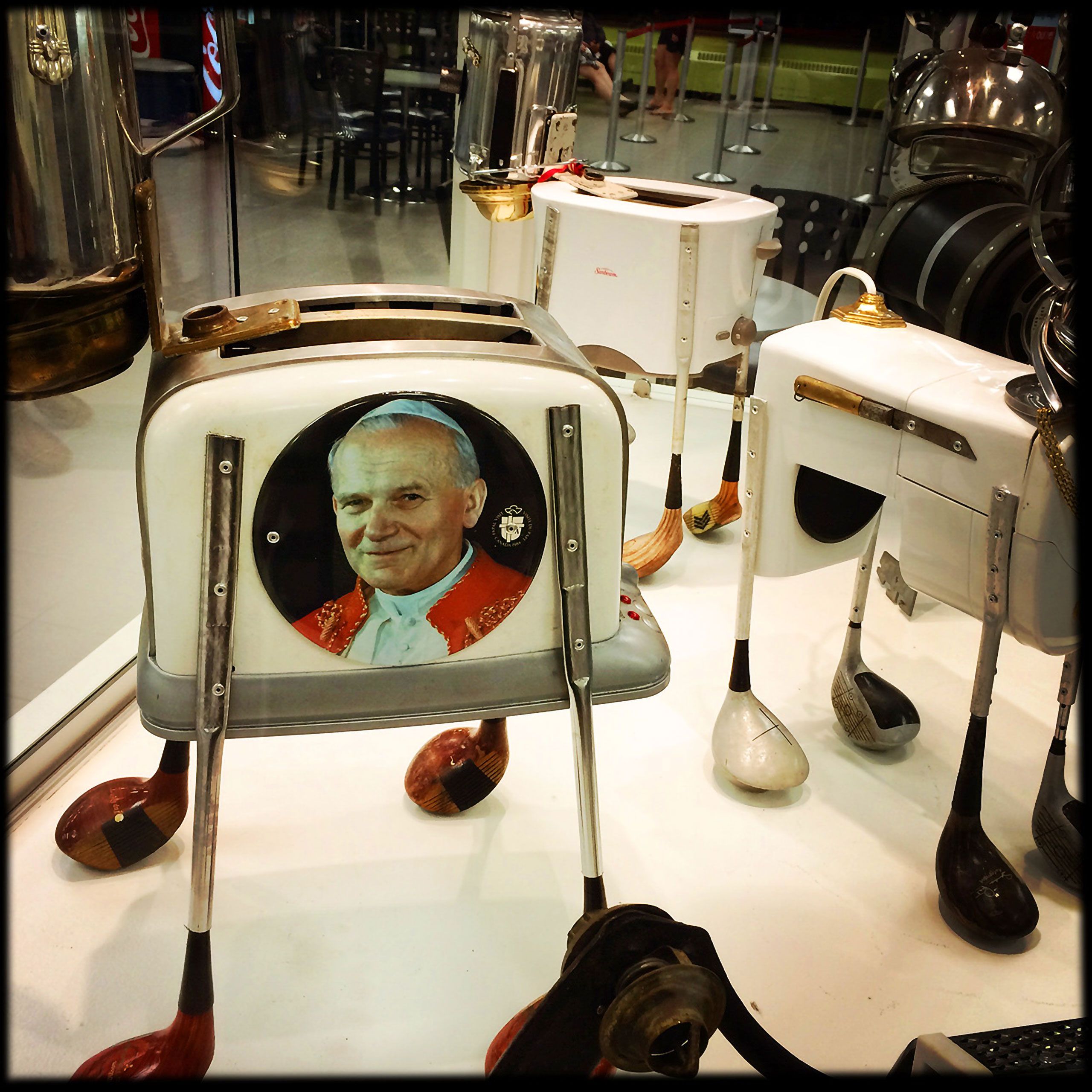 pope on a toaster  Magdalen Islands Îles de la Madeleine Quebec Canada  airport CYGR