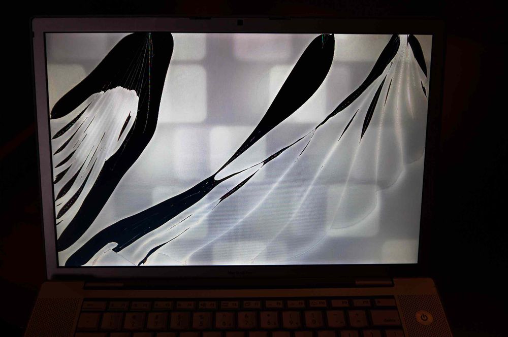 Broken lap top screen from dropped laptop