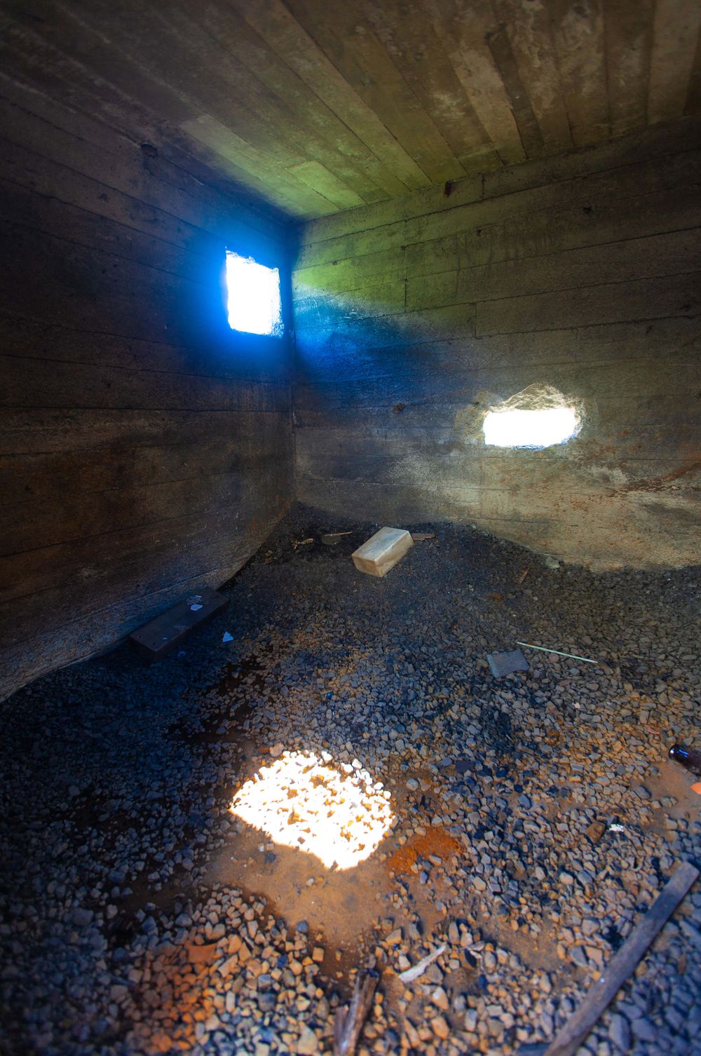 Coa pile l in a basement 