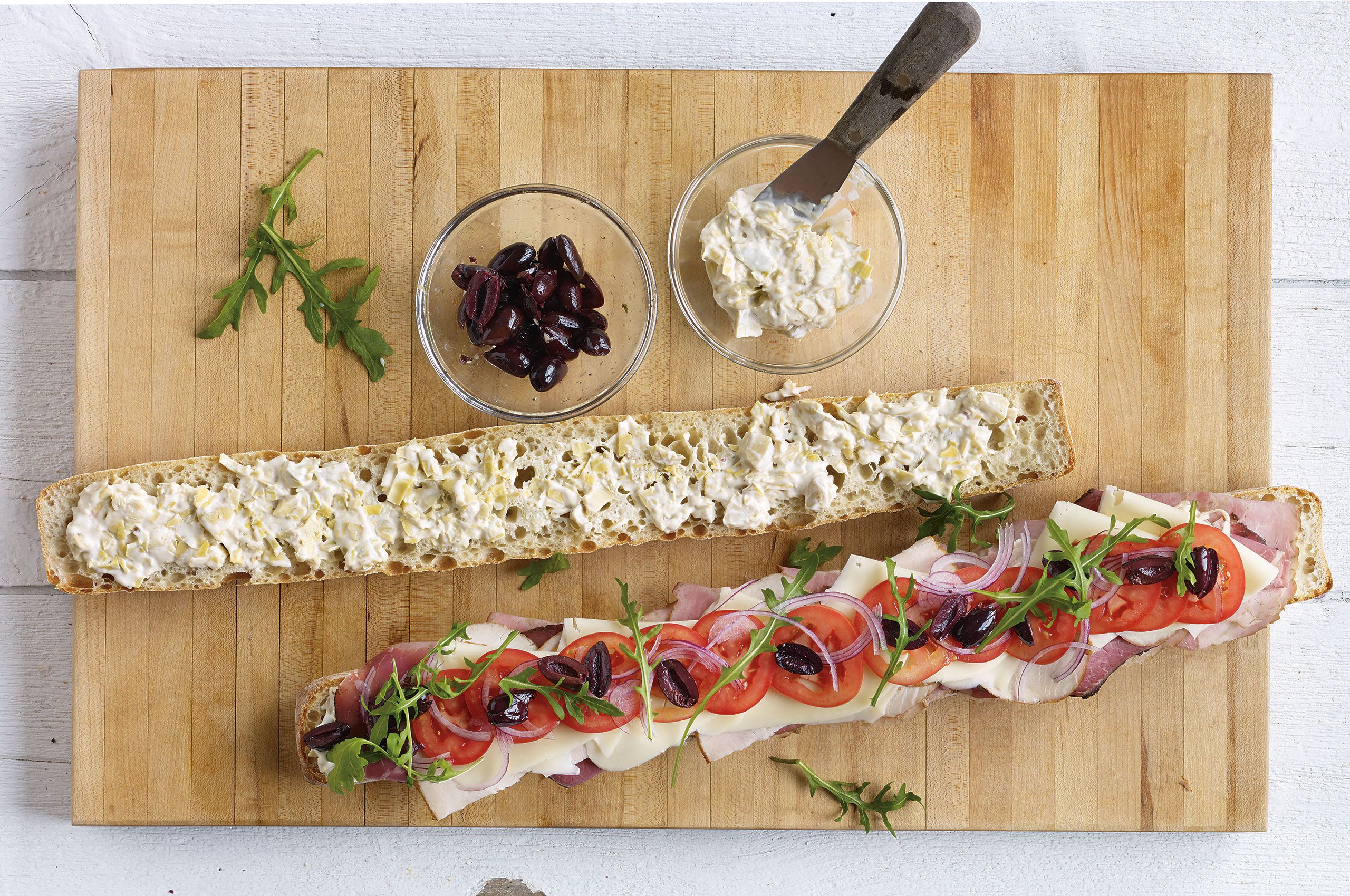 Muffuletta sandwich muffulettas  How to do cook it your self Studio commercial food photography photoshoot for Hannaford Bro Co