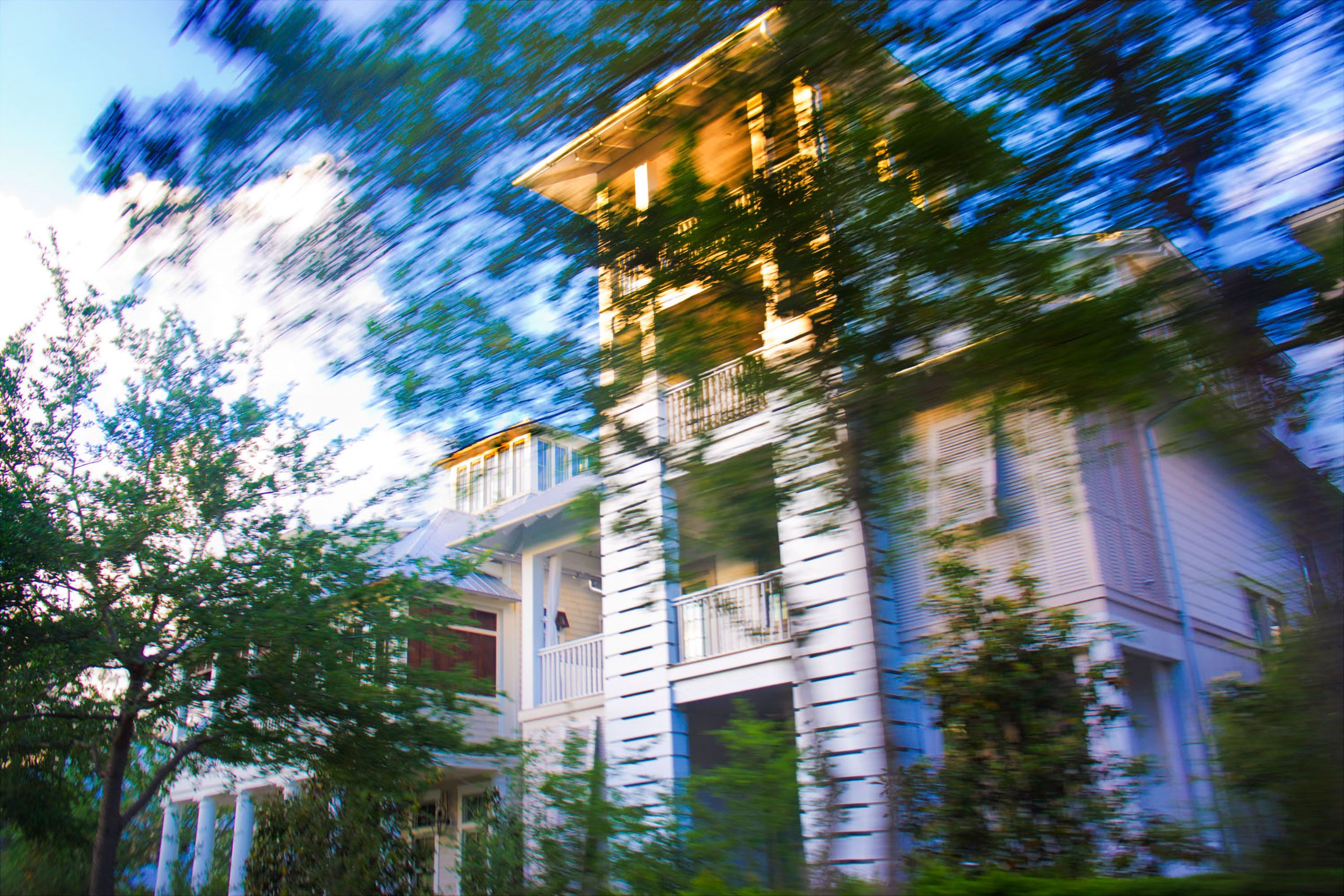 House in watercolor santa rosa beach Flordia 