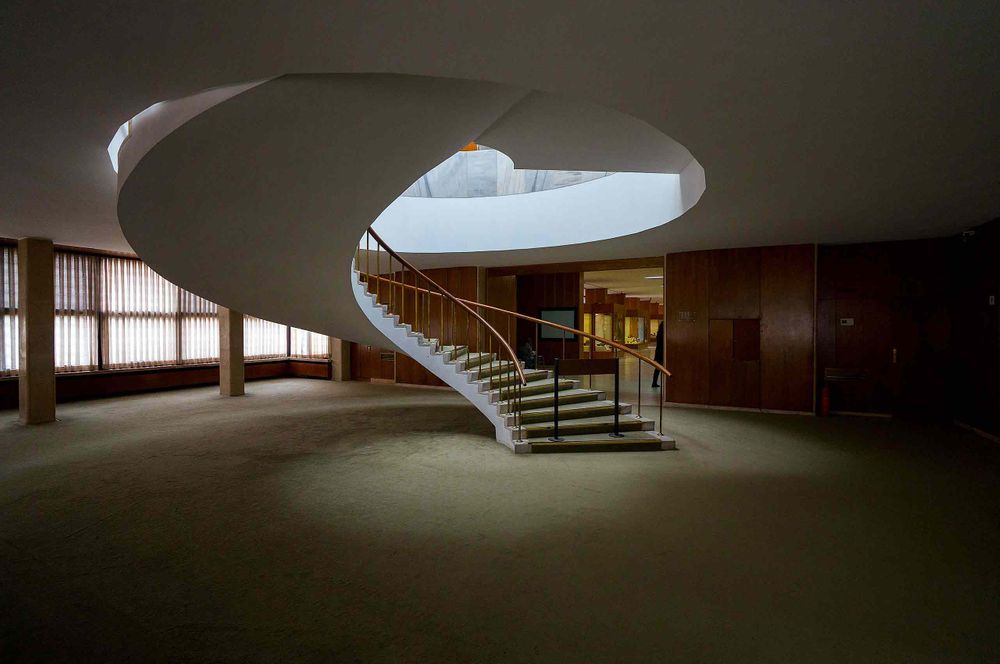 Beautiful Circular staircase on a museum Istanbul Turkey