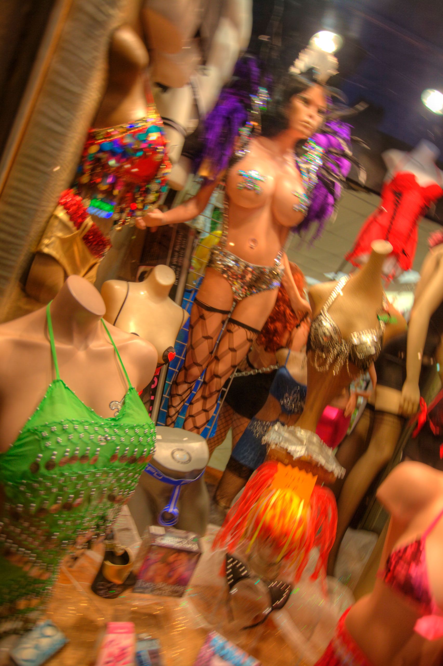 Window on Bourbon Street  New Orleans Louisiana