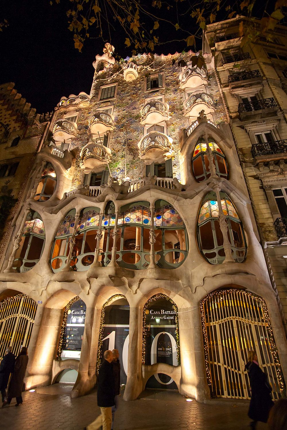 Casa Batllo at night  Gaudi