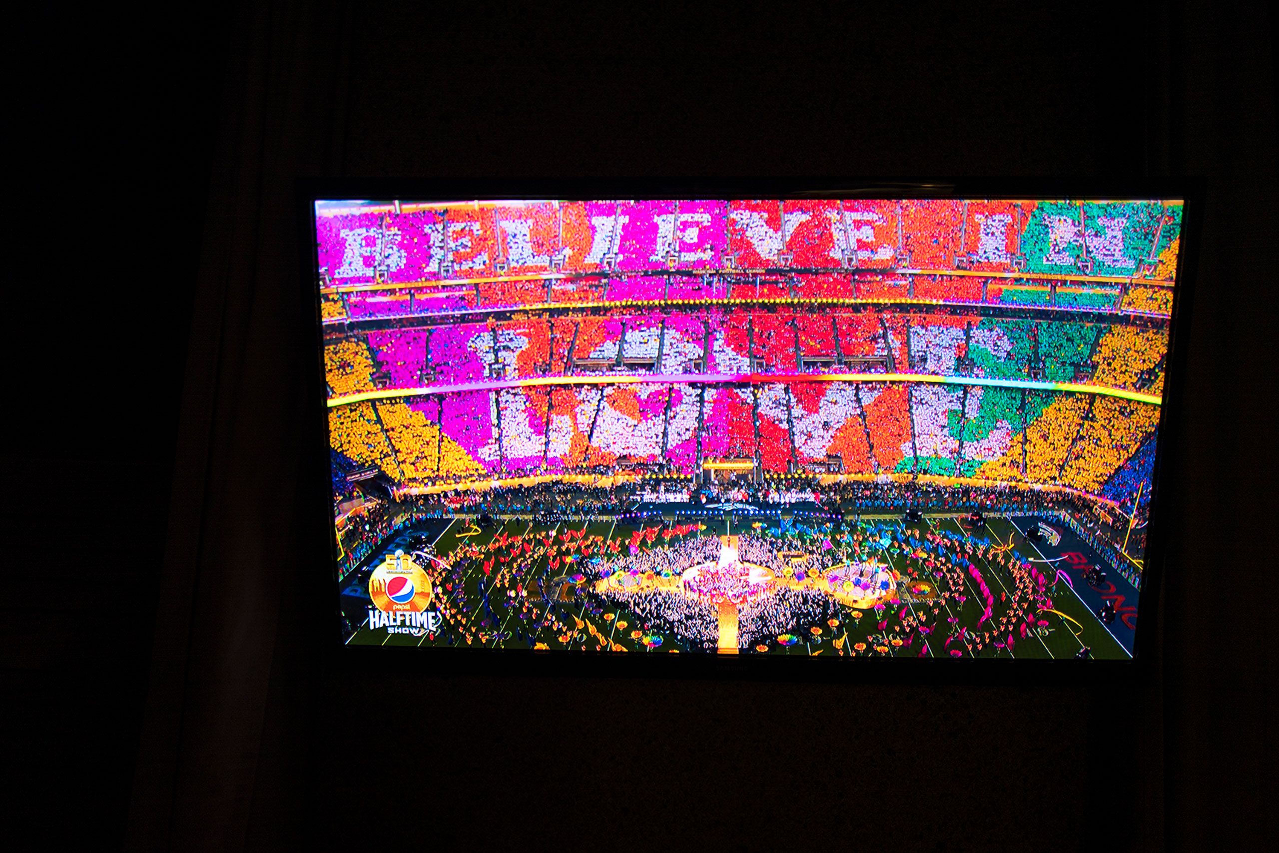 Super Bowl half time town Believe in love