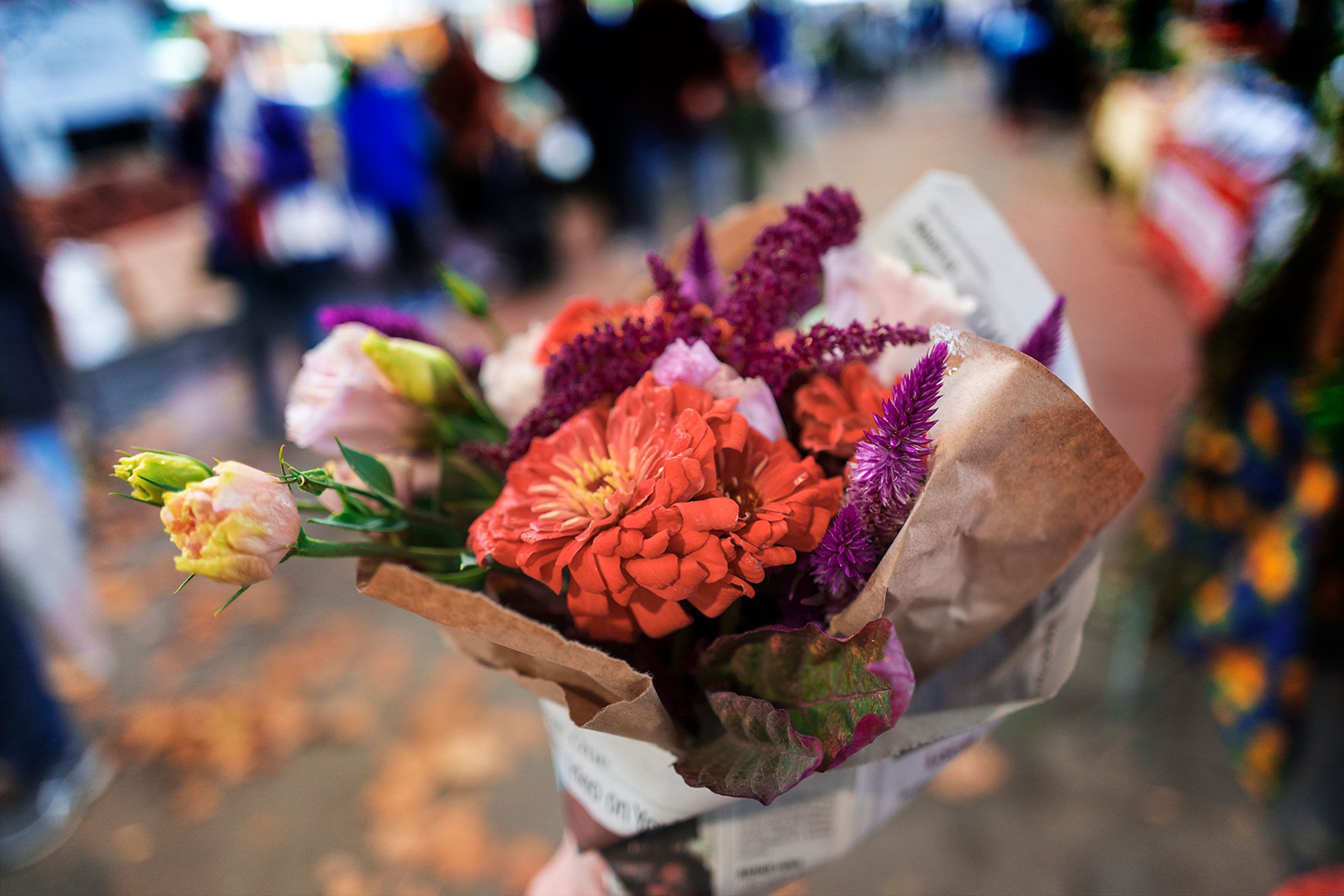 Flower bouquet  farmers market Davis California 