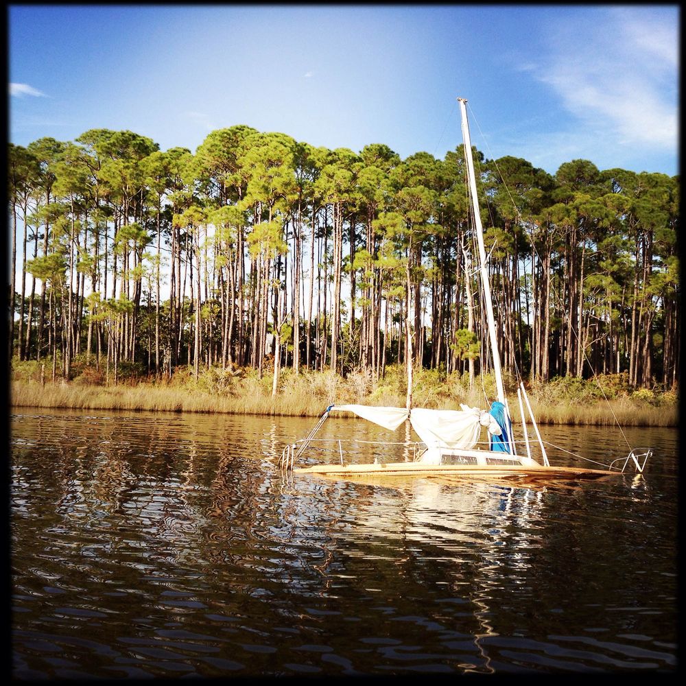 SUNKEN sail boat charges e Cessna park Santa  rosa beach flordia
