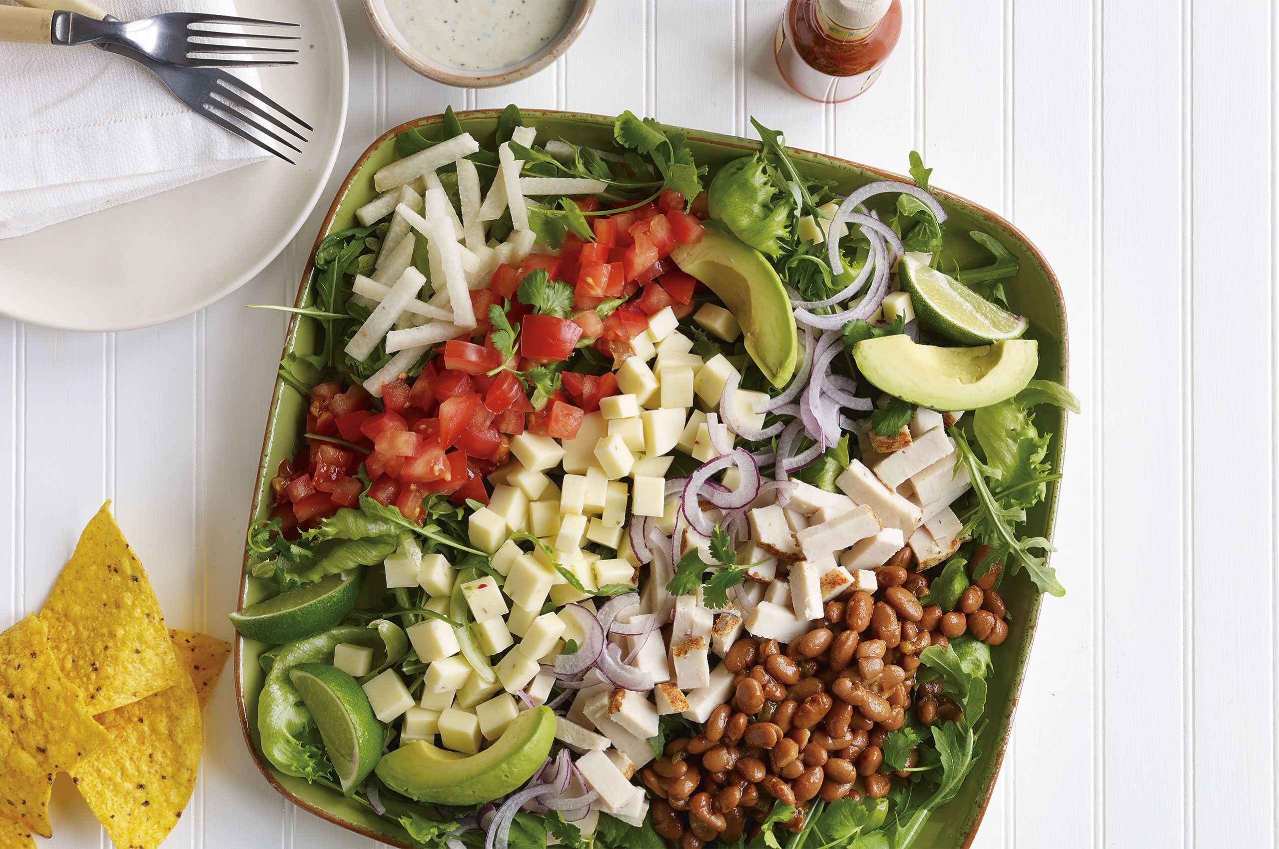 Taco salad How to do cook it your self Studio commercial food photography photoshoot for Hannaford Bro Co