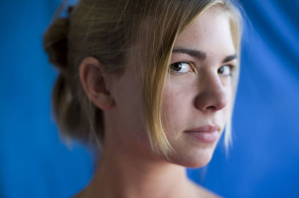 young woman model studio  adverting photography