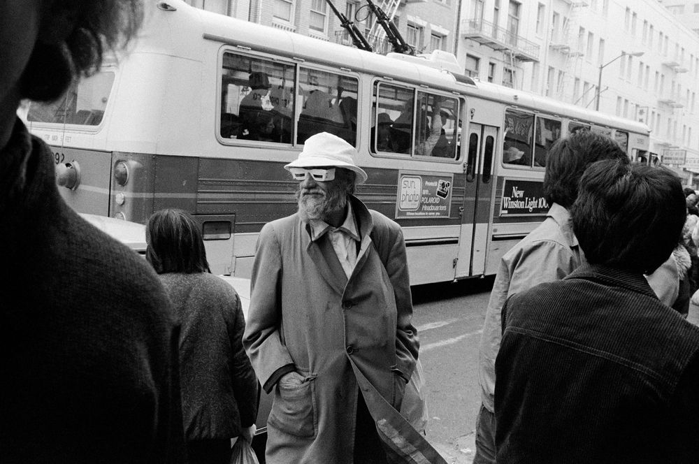 homemade glasses B&W street photography 1970 nineteen  seventies