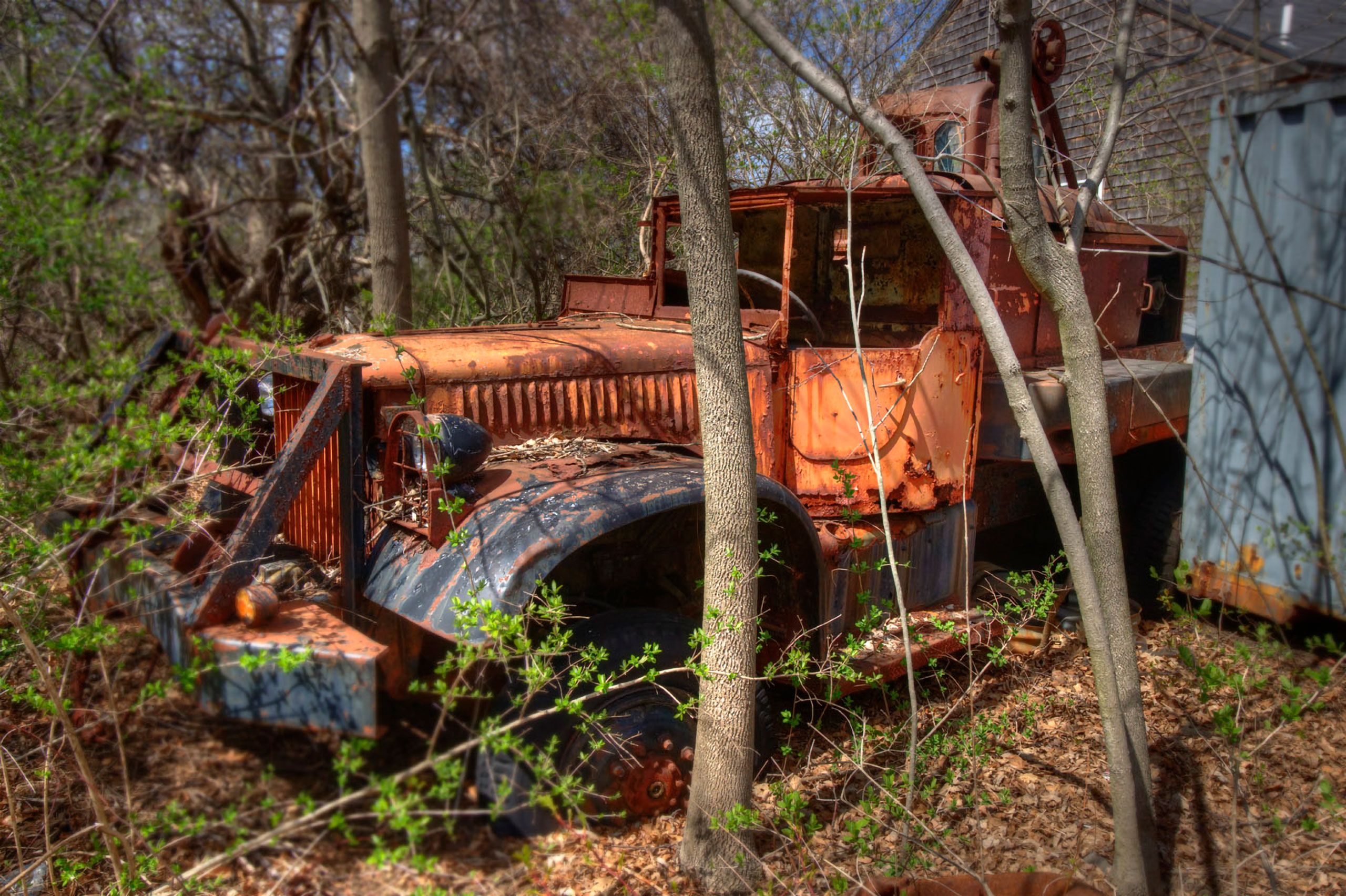 old snow plow truck using away cape elizebeth maine
