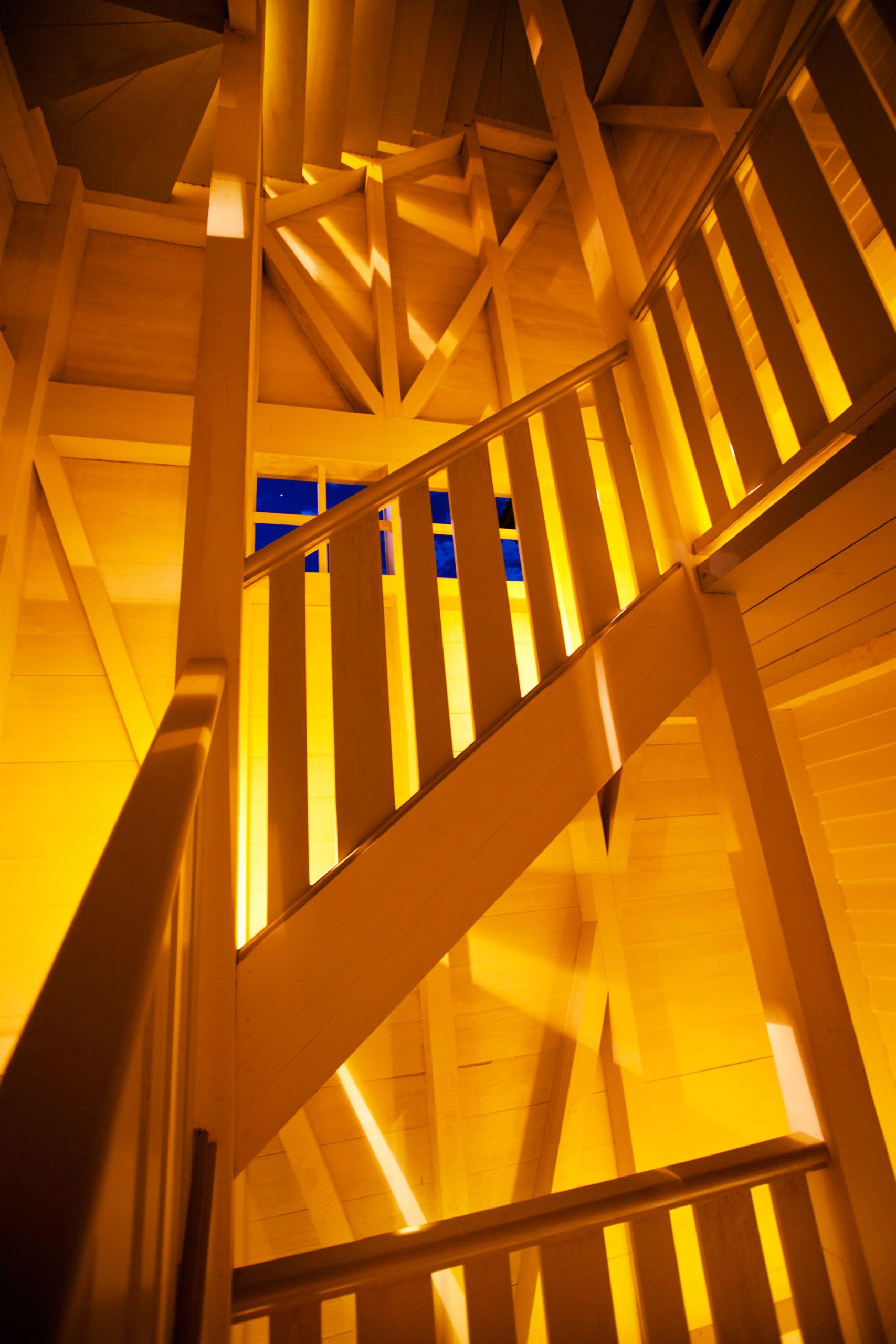 Stair tower at night Blue Mountain Beach  Santa rosa beach Florida 