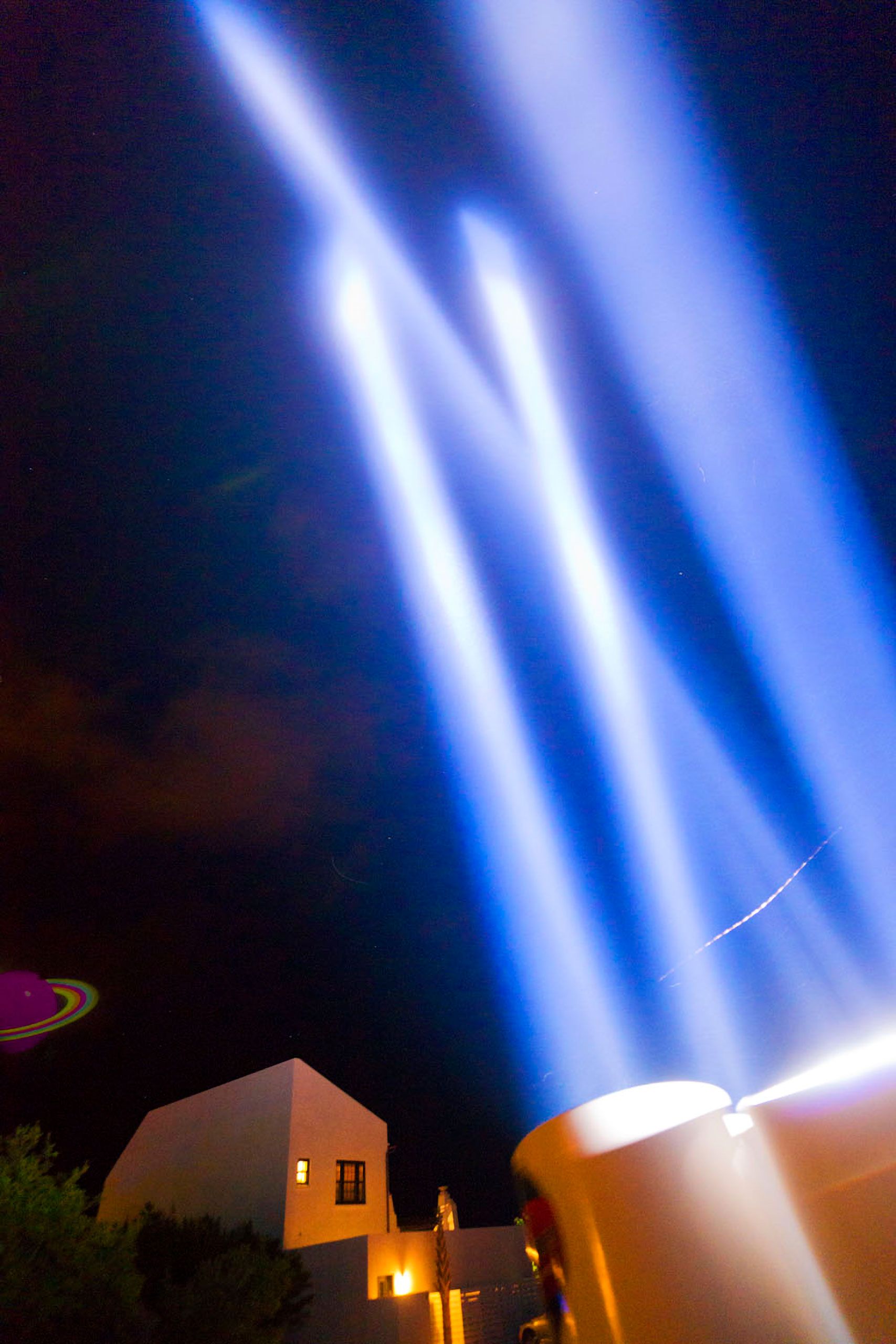 Klieg light Klieg lights Digital graffiti Alys beach Santa Rosa Beach Florida