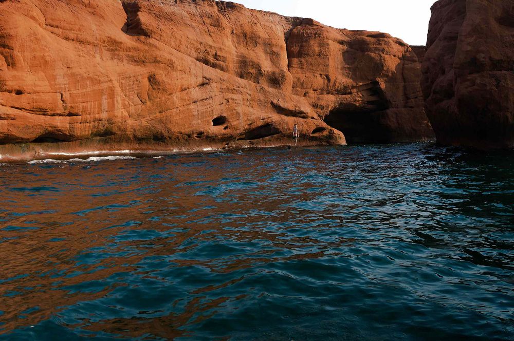 cliff diving Magdalen Islands Îles de la Madeleine quebec canada