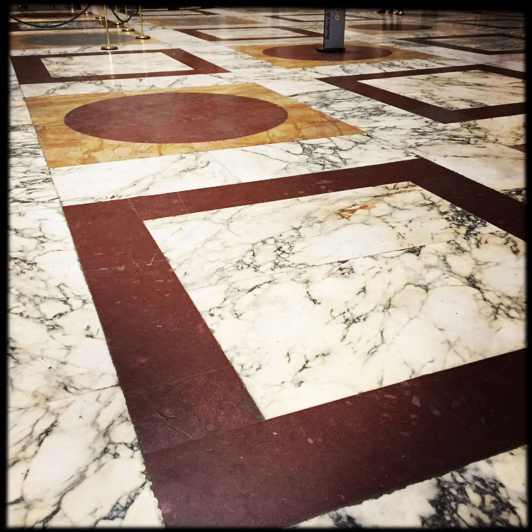 Floor of the pantheon Rome Italy
