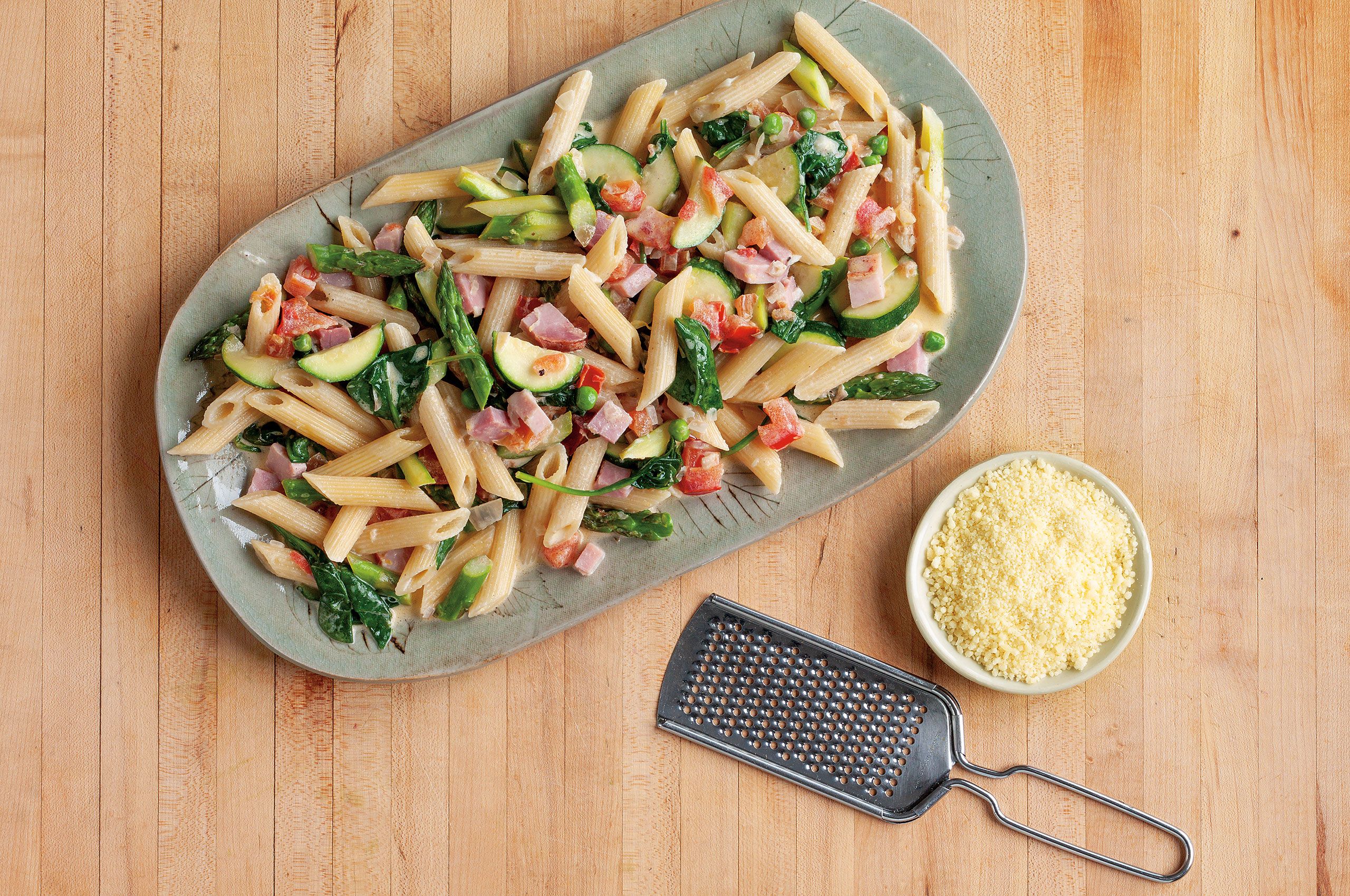 Penne pasta  meal  How to do cook it your self Studio commercial food photography photoshoot for Hannaford Bro Co