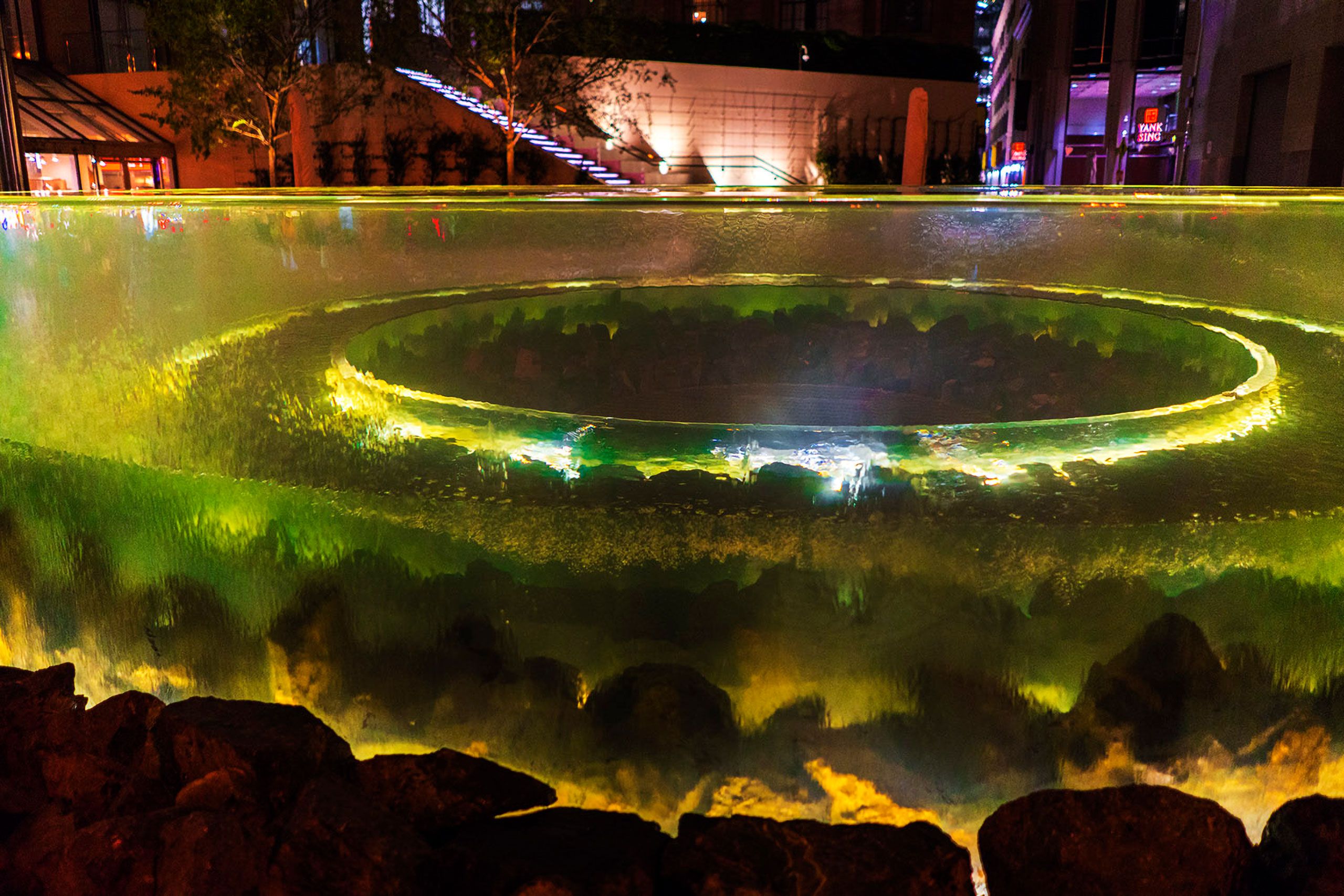 Fountain at night San Francisco  California
