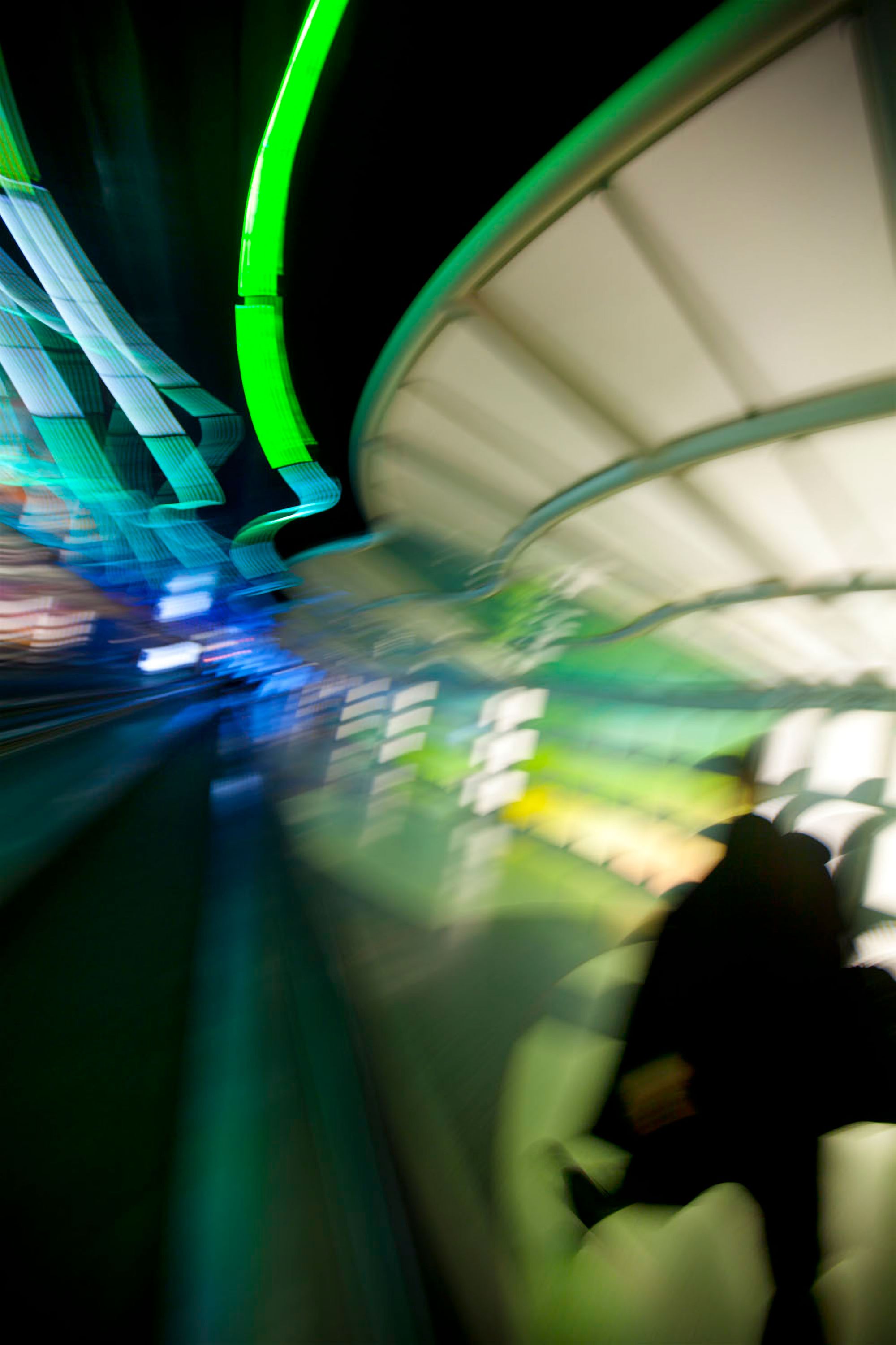 o'hare airport underground walkway ohare neon sculpture artist Michael Hayden of California