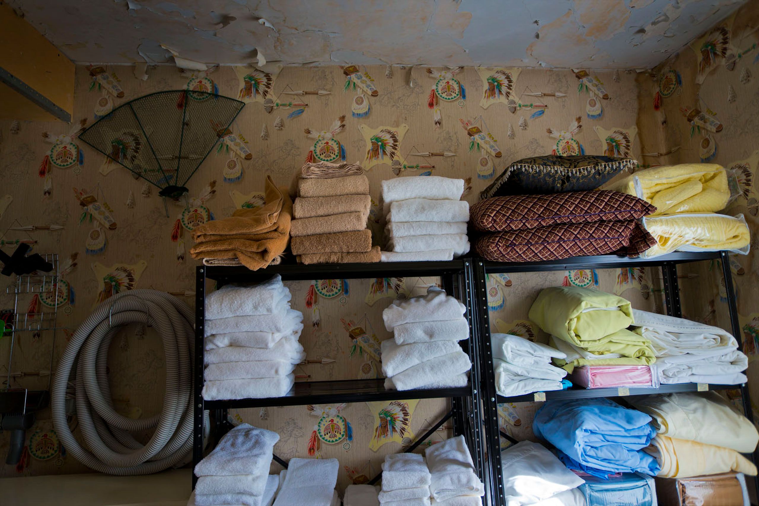 Store room linen closet The Orient Hotel Bed and Breakfast 34 Main St, Victoria, PEI Canada