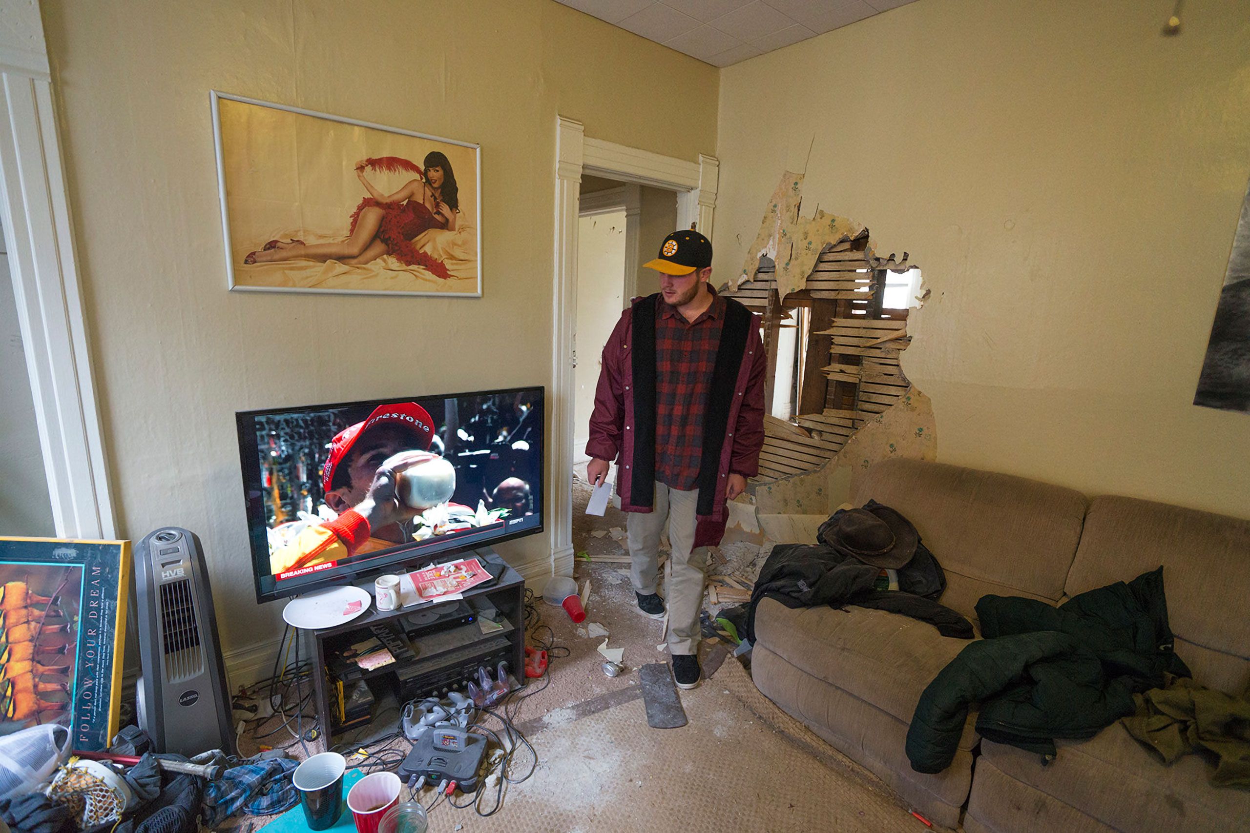 college dorm after kegger Colorado college 