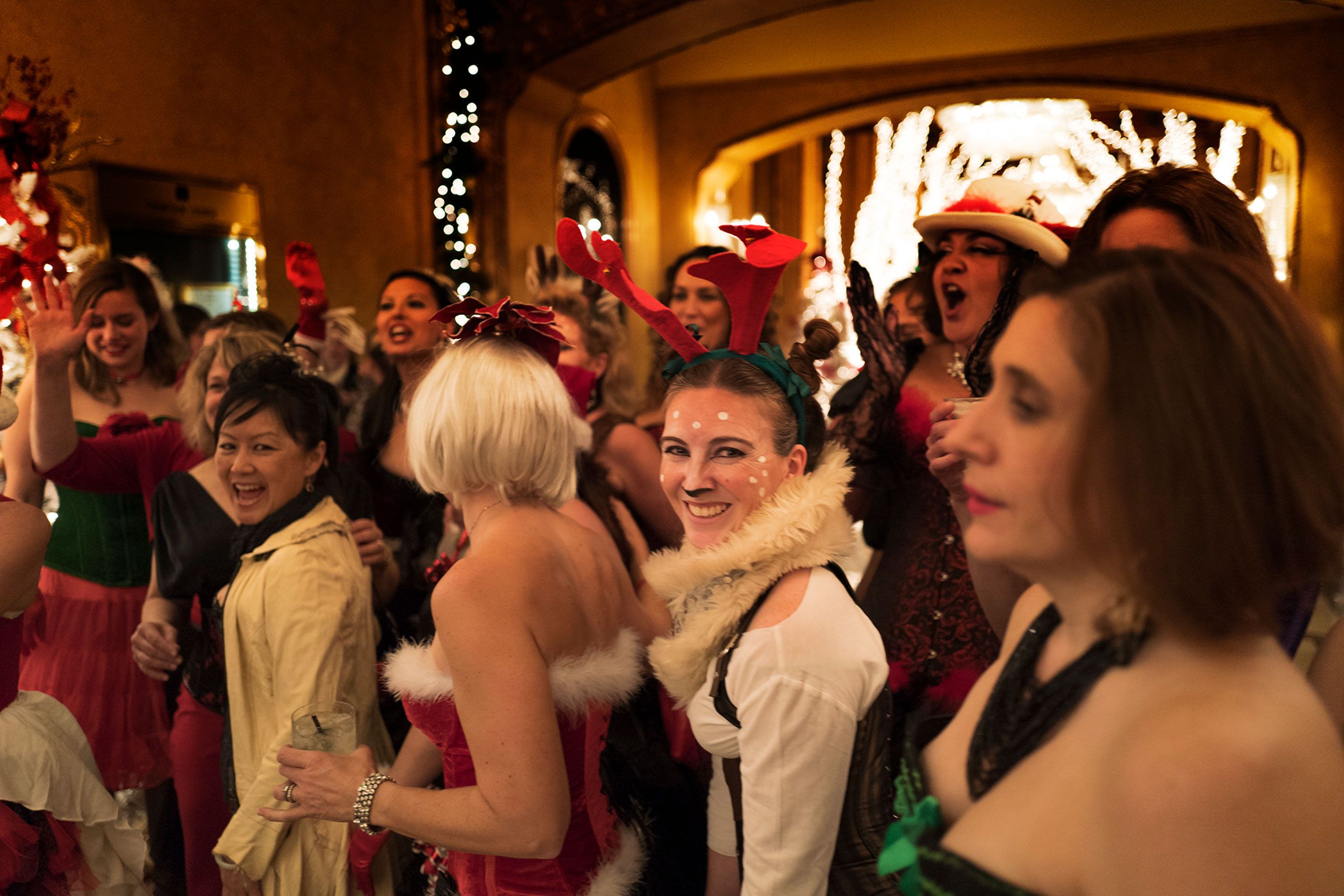 Holiday party at the Roosevelt  Hotel in New Orleans 