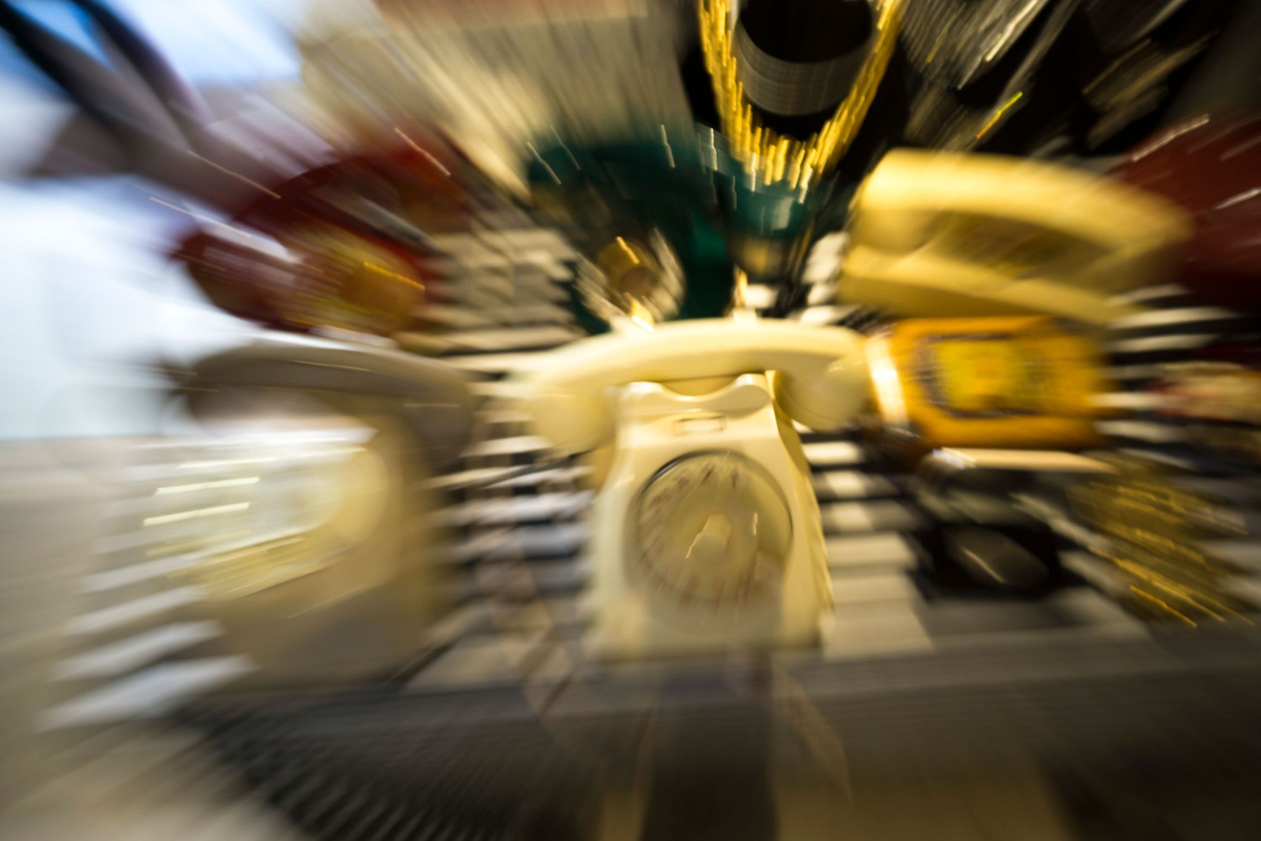 Old phones at a fell market in Rome 