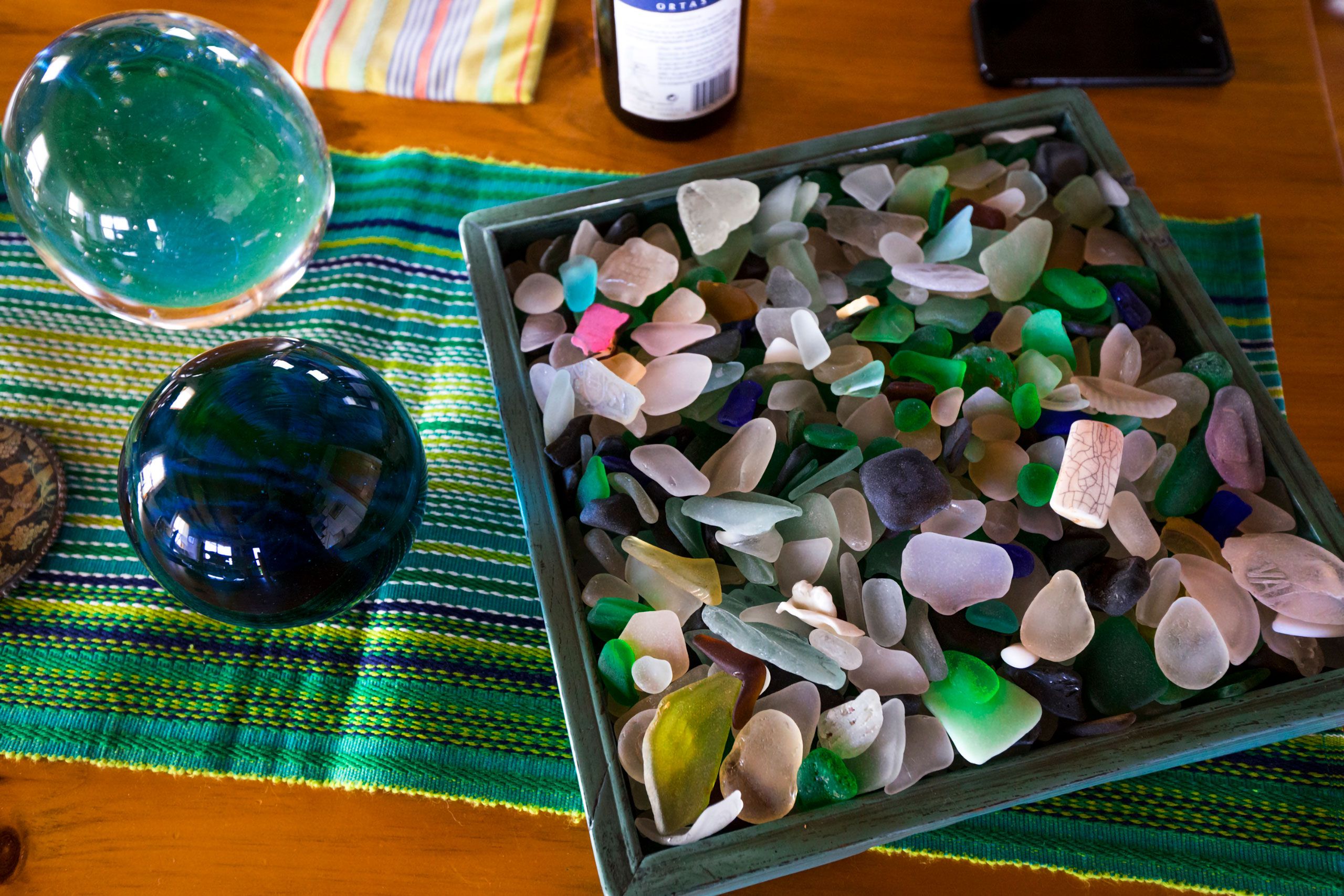 sea glass collection Magdalen Islands Îles de la Madeleine Quebec Canada  Harve Aubert