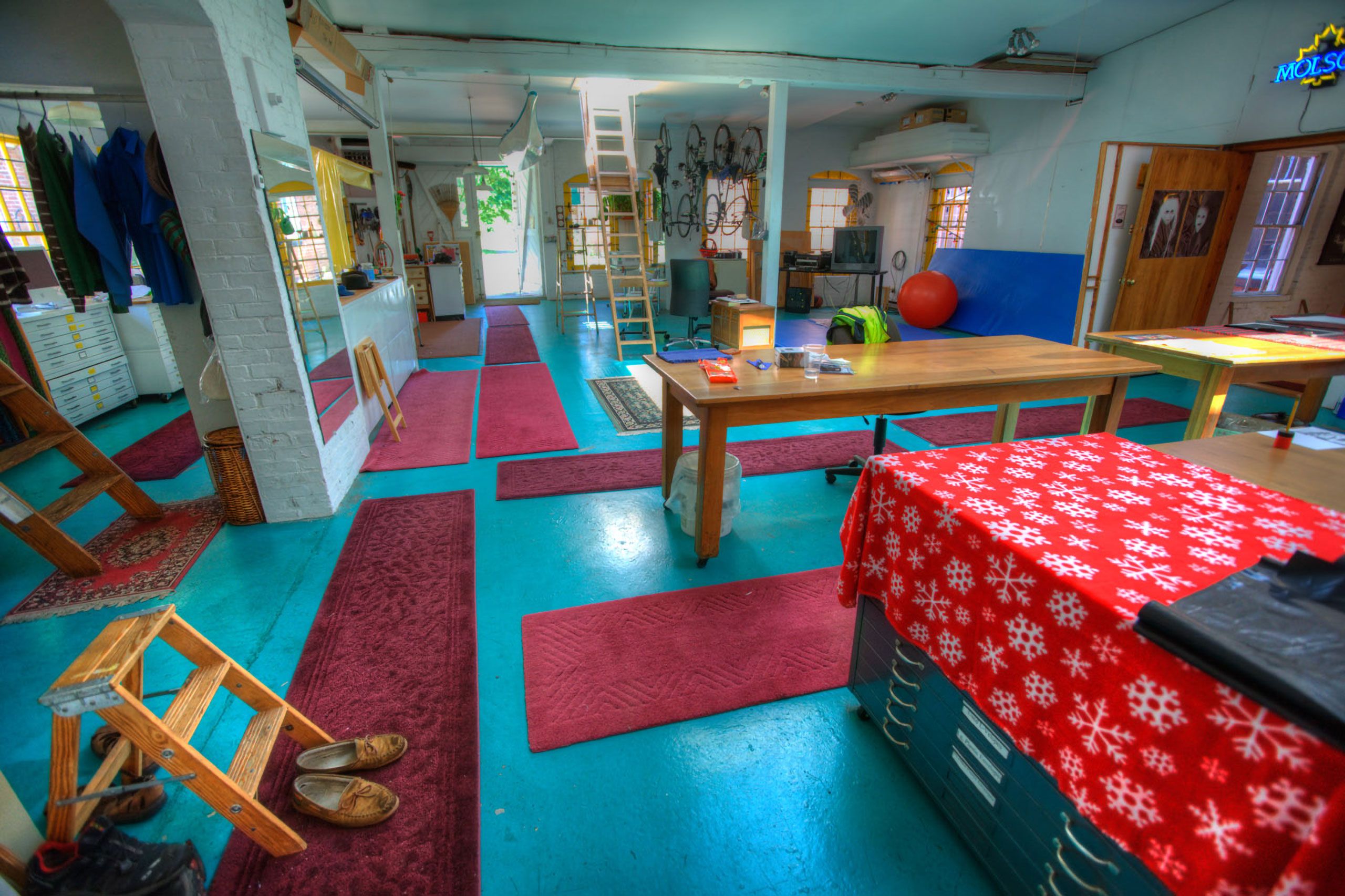 Rugs on floor Bill Arnold workspace Northampton Massachettets