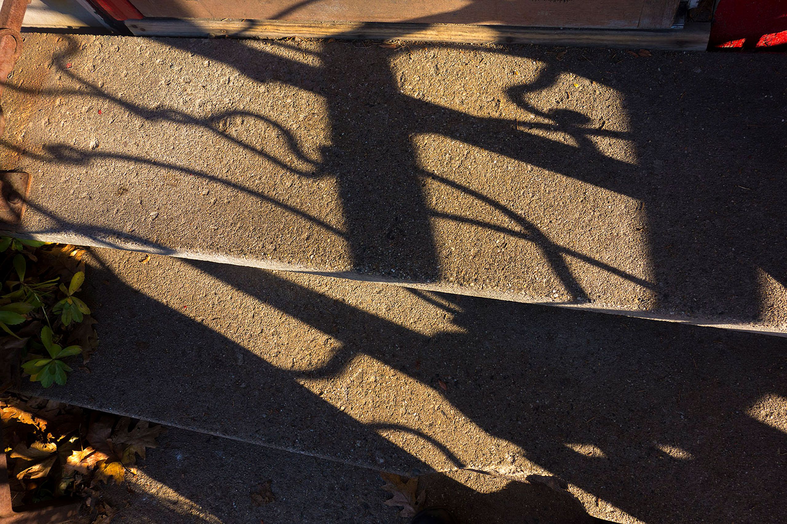 shadow on steps Orleans Louisiana NOLA