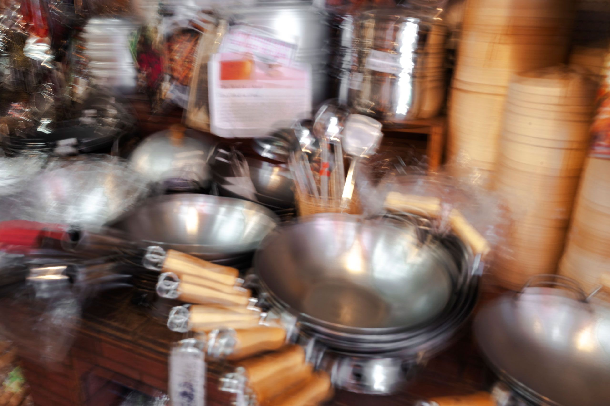 Woks and cooking things in chinatown san frnasisco