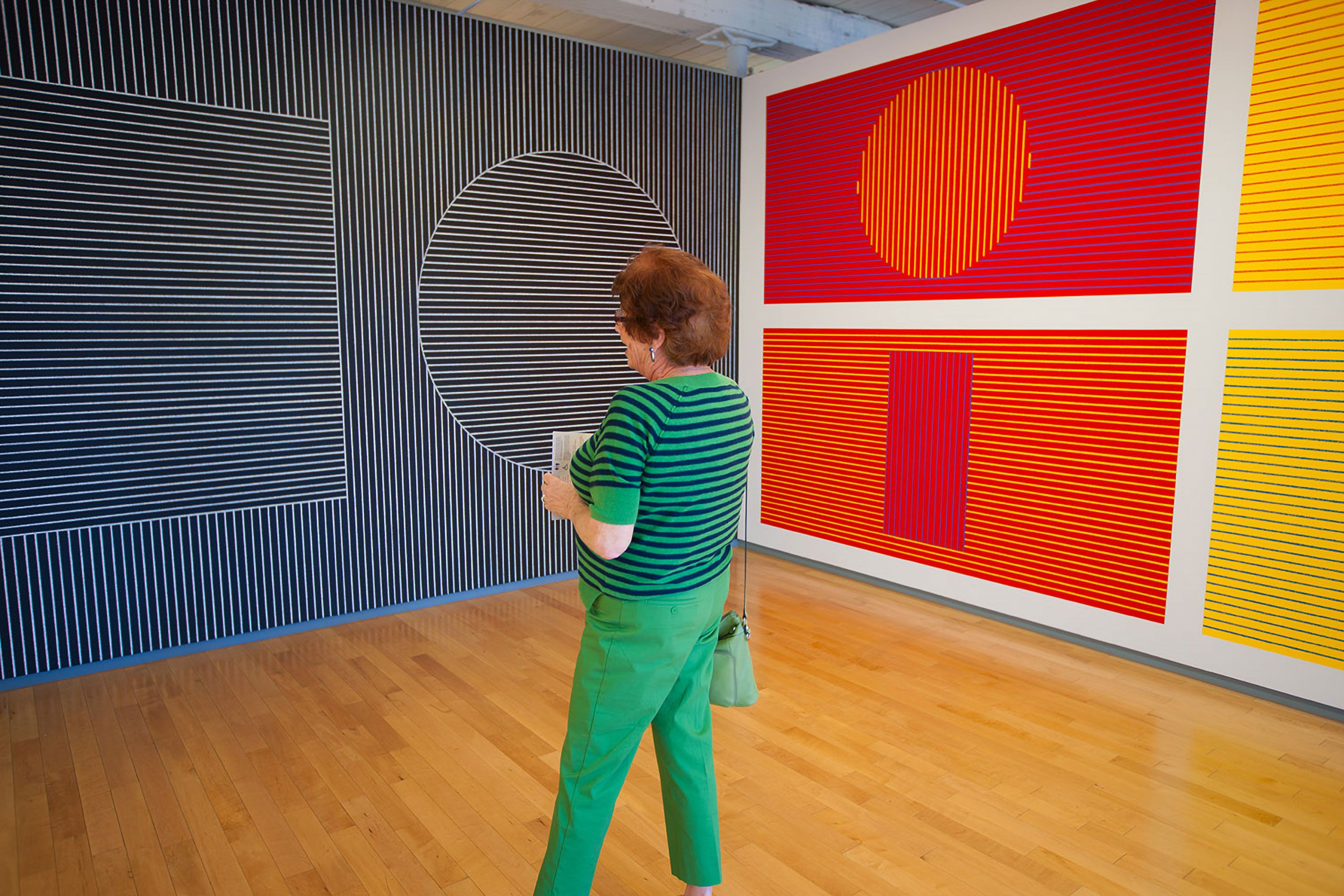 Sol LeWitt: A Wall Drawing Retrospective comprises 105 of LeWitt's large-scale wall drawings, spanning the artist's career from 1969 to 2007 mass moca