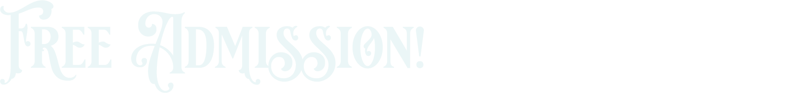 Admission is FREE but donations welcome