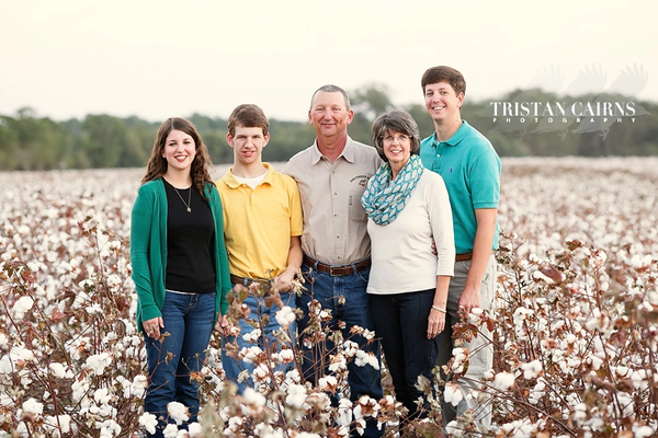 Family Portrait Salem Alabama Cotton Field