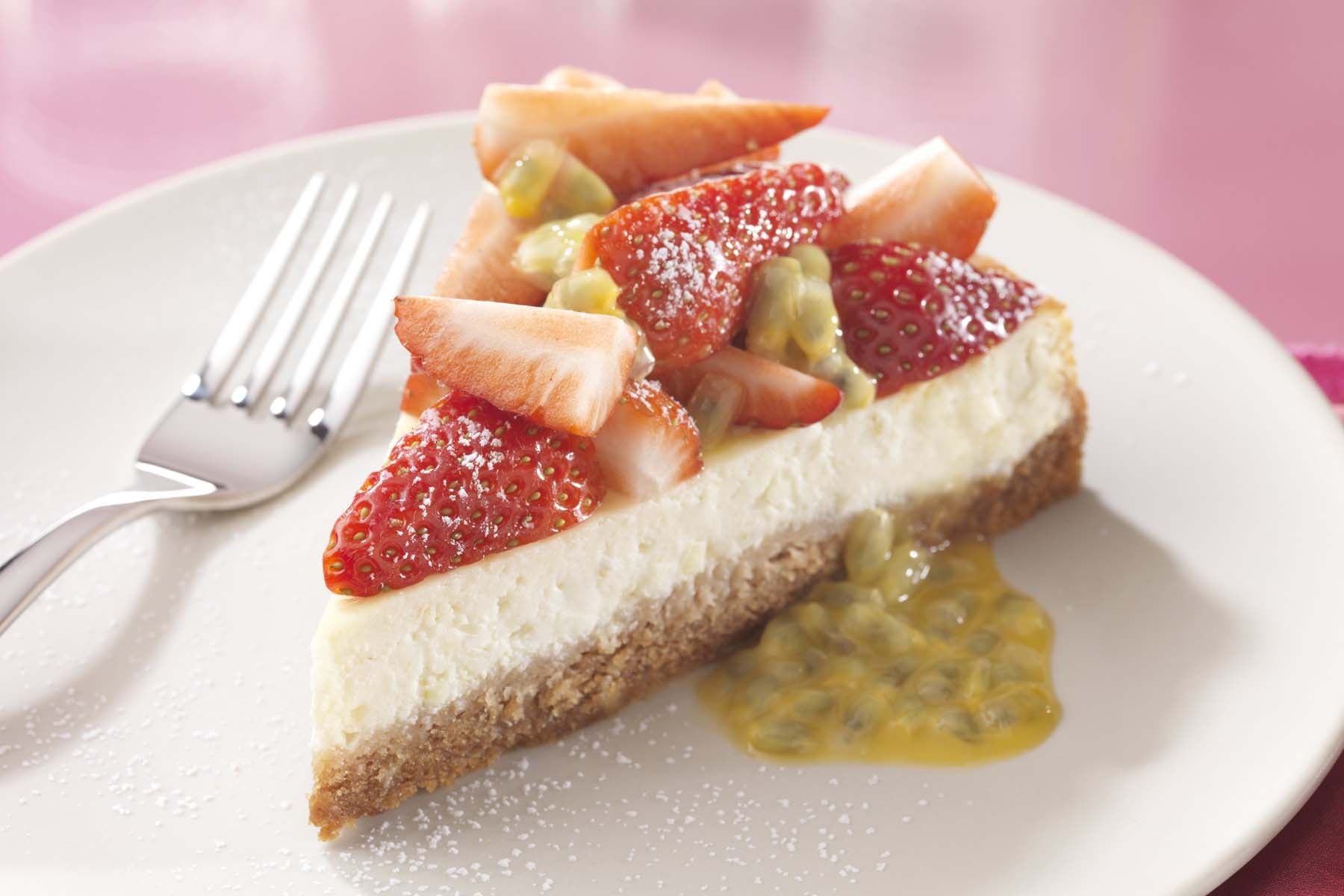 Strawberry and Passion Fruit Cheesecake