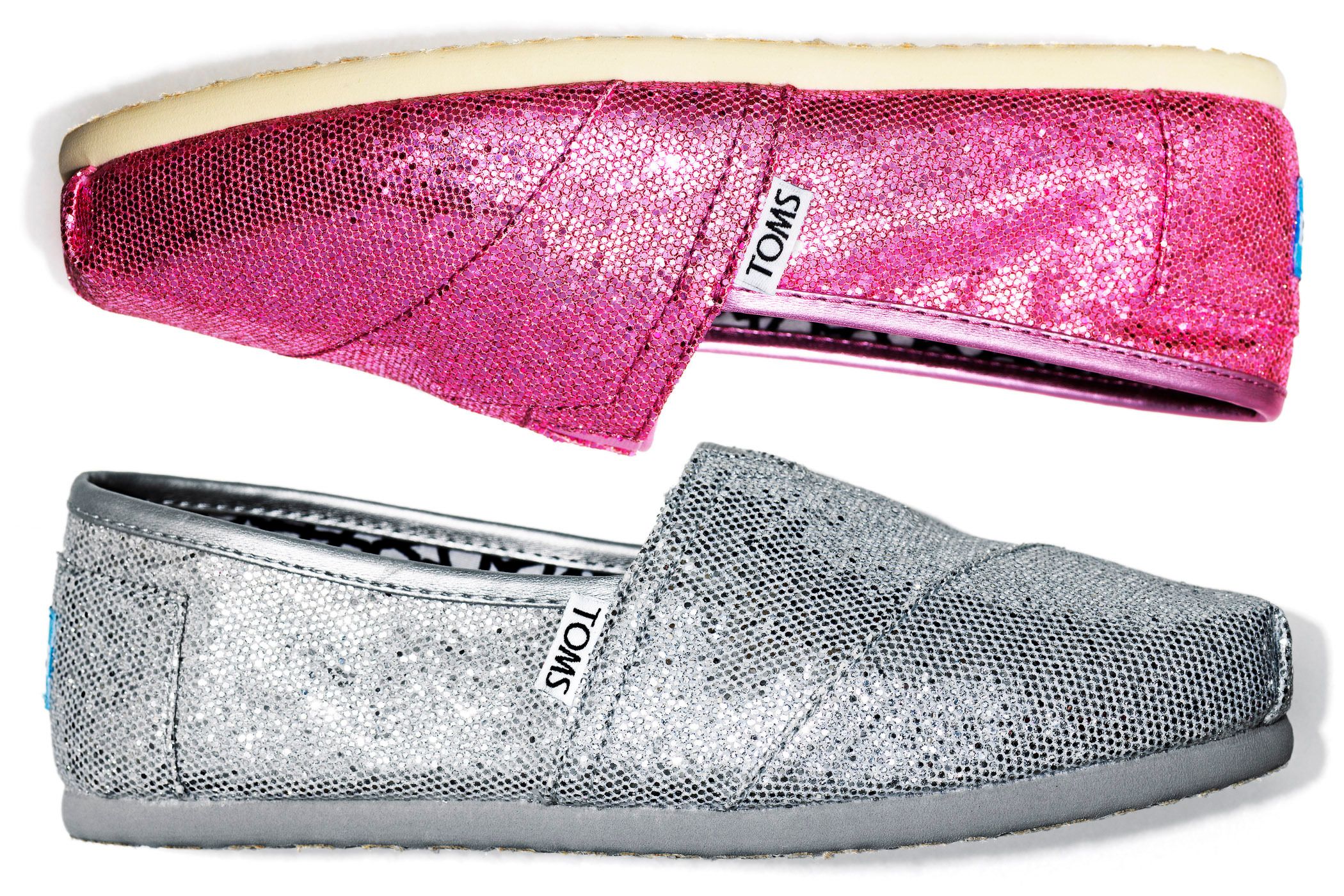 Toms Shoes. Coverings San Luis Obispo. 1cov_toms_two_shoes_glitter2fprint