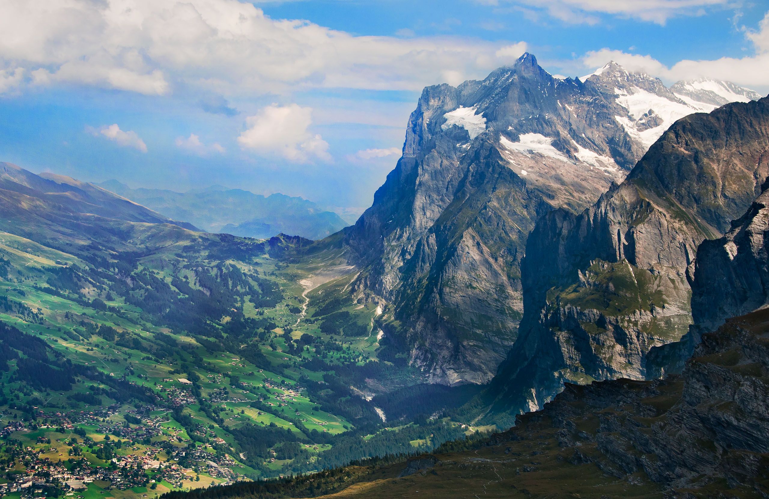 Grindelwald Valley and Wetterhorn Mountain