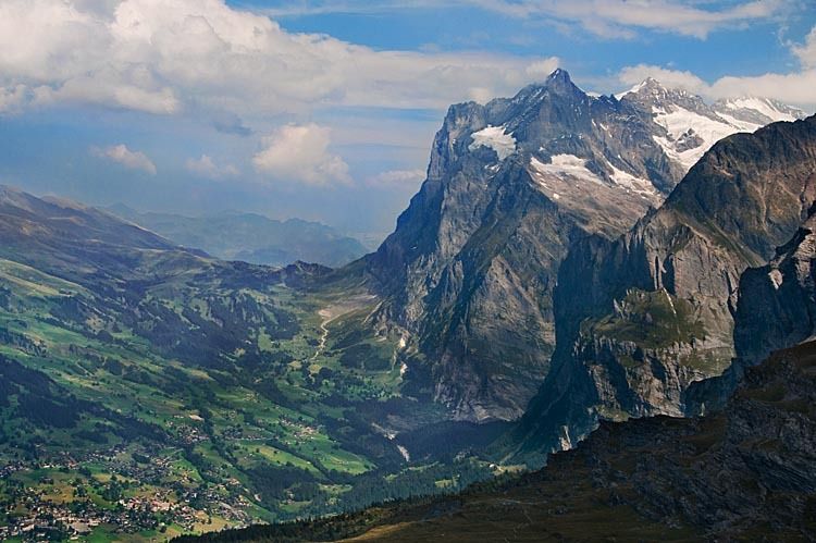 Grindelwald Valley and Wetterhorn Mountain