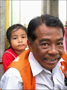 Man and daughter Bangkok