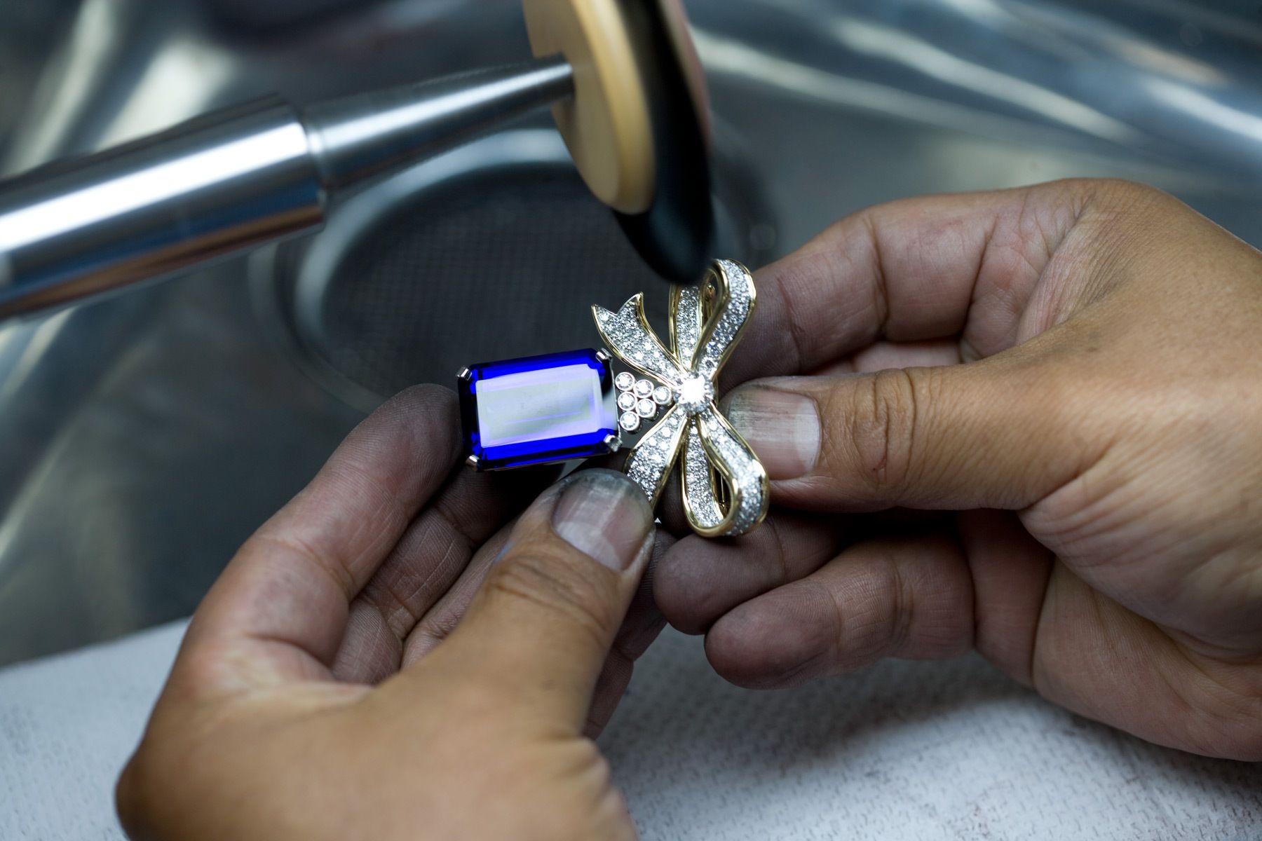 Over the past 7 or 8 years I have worked extensively with Tiffany & Co. in New York photographing the designers and makers of their jewelry. This is a small selection of some of the work, photographed at their workshops in Manhattan.