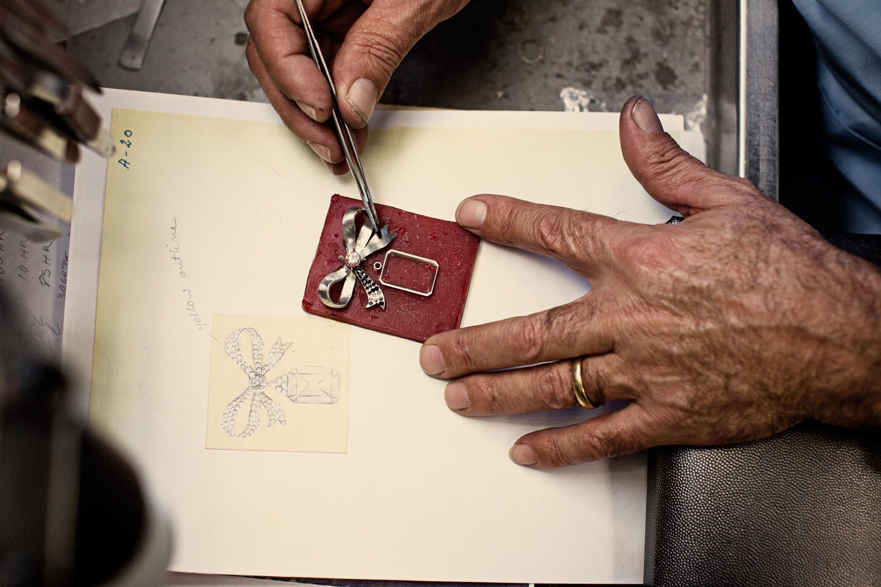 Over the past 7 or 8 years I have worked extensively with Tiffany & Co. in New York photographing the designers and makers of their jewelry. This is a small selection of some of the work, photographed at their workshops in Manhattan.