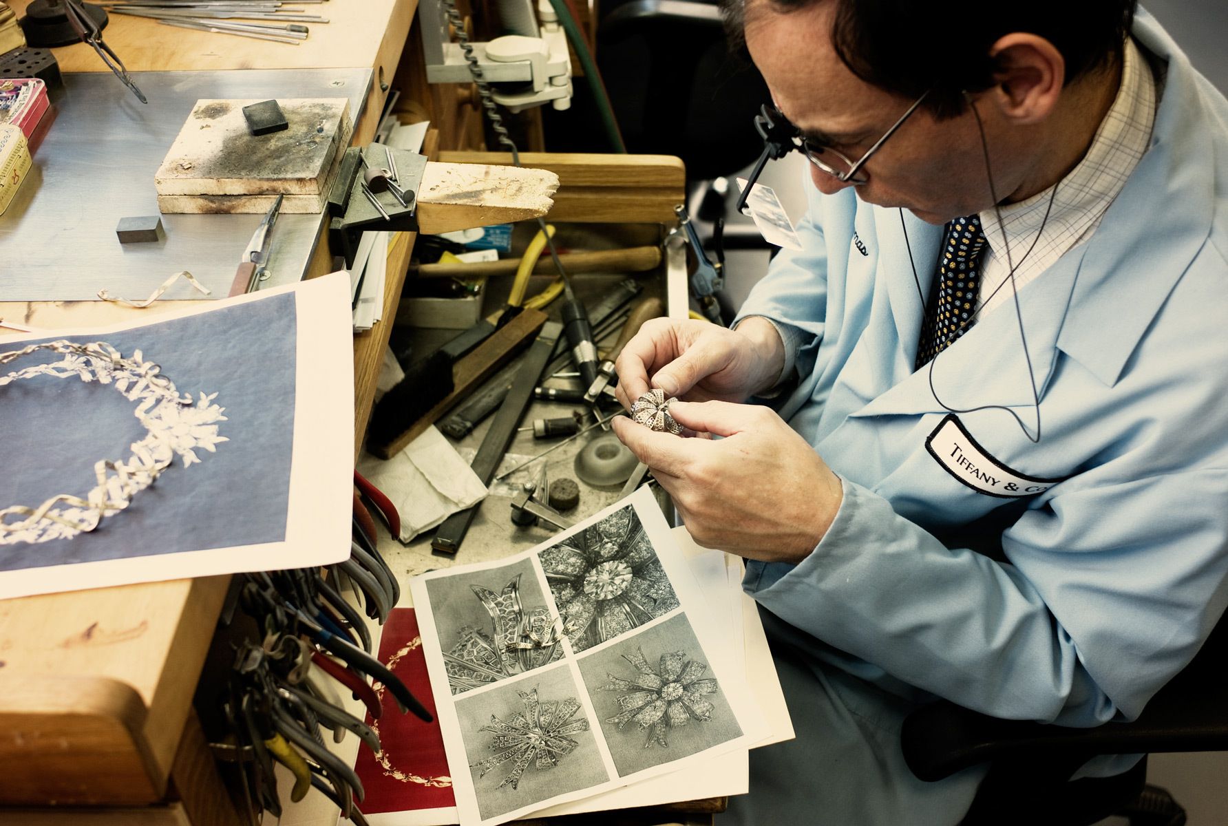 Over the past 7 or 8 years I have worked extensively with Tiffany & Co. in New York photographing the designers and makers of their jewelry. This is a small selection of some of the work, photographed at their workshops in Manhattan.