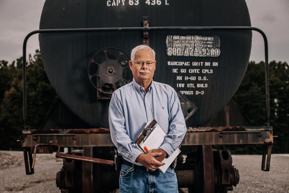 A photo of a Loss Control prevention person, instructor to train company people to mitigate a disaster as it relates to risk management in the insurance industry. Environmental portrait, and we are a industrial photographer, on location photographer & location commercial photographer. Instructor in Loss Control Prevention