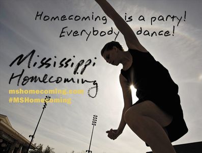 Mississippi Tourism print ad of dancers outside at the Art Museum in Jackson, Mississippi. VisitMS. Tag line is, Homecoming is a party! Everybody dance! Mississippi Homecoming. location commercial photographer. advertising photographer. Agency, Ramey Agency, Jackson, MS Mississippi Tourism Print Ad Mississippi Homecoming