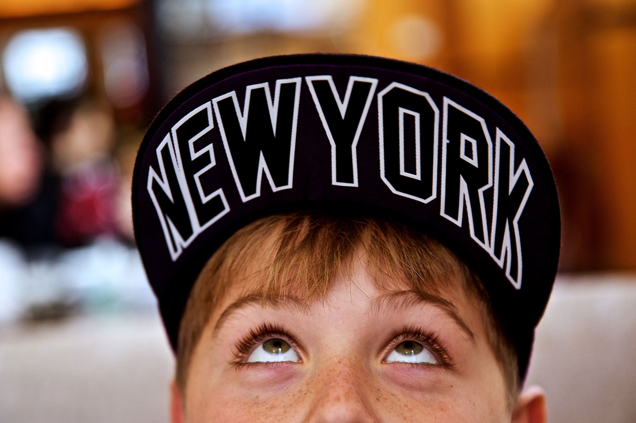 Boy With New York Hat