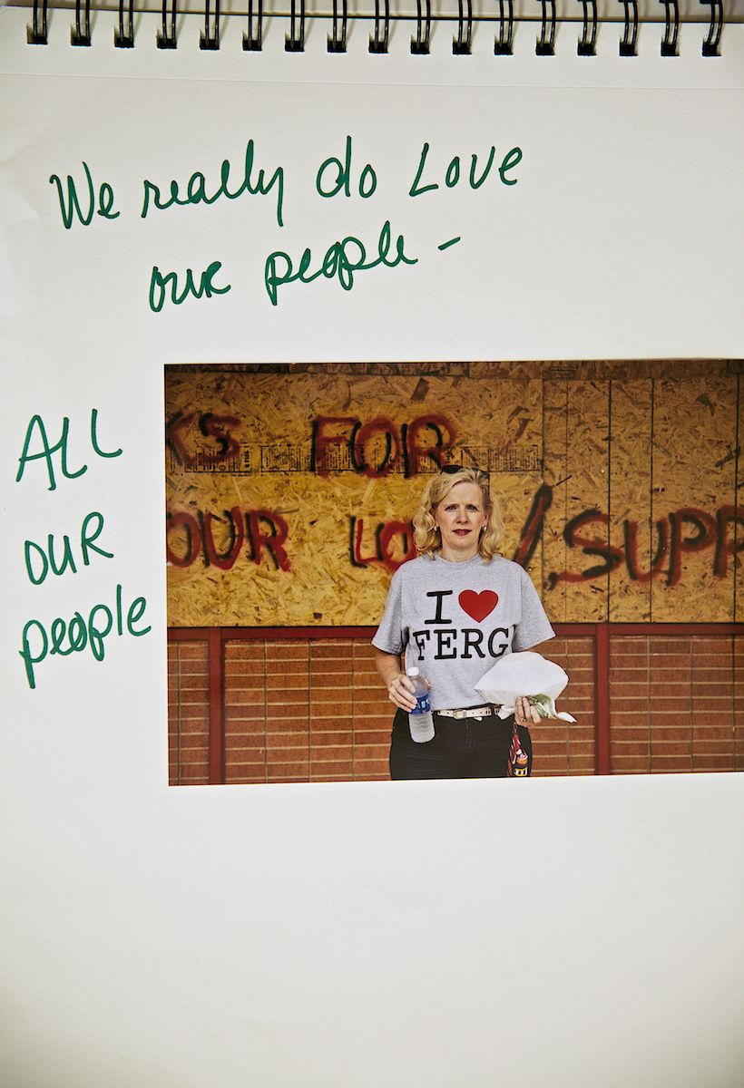 Woman Wearing An I Love Ferguson Shirt